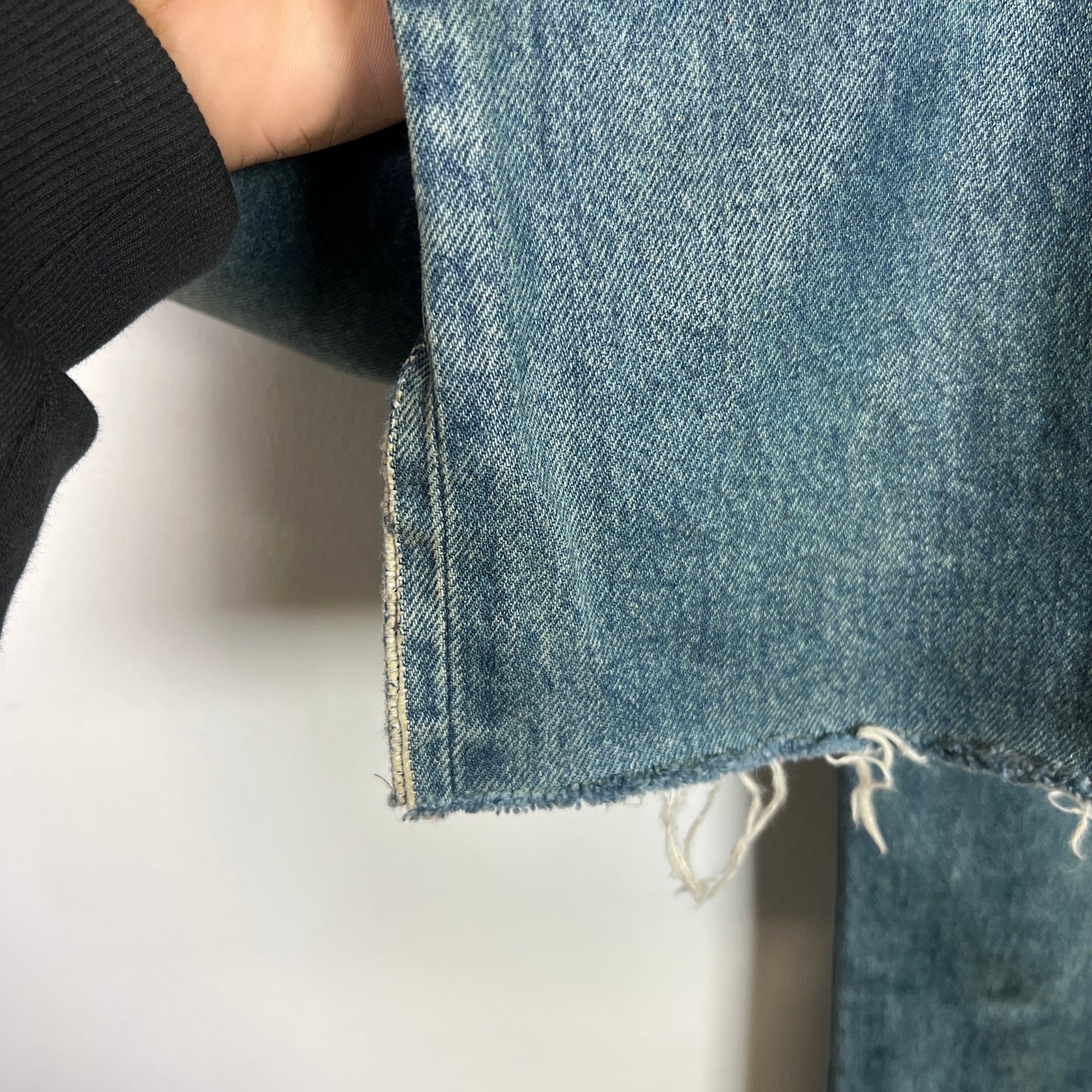 Balenciaga FW22 Lightwash Waxed Super Fitted Jeans