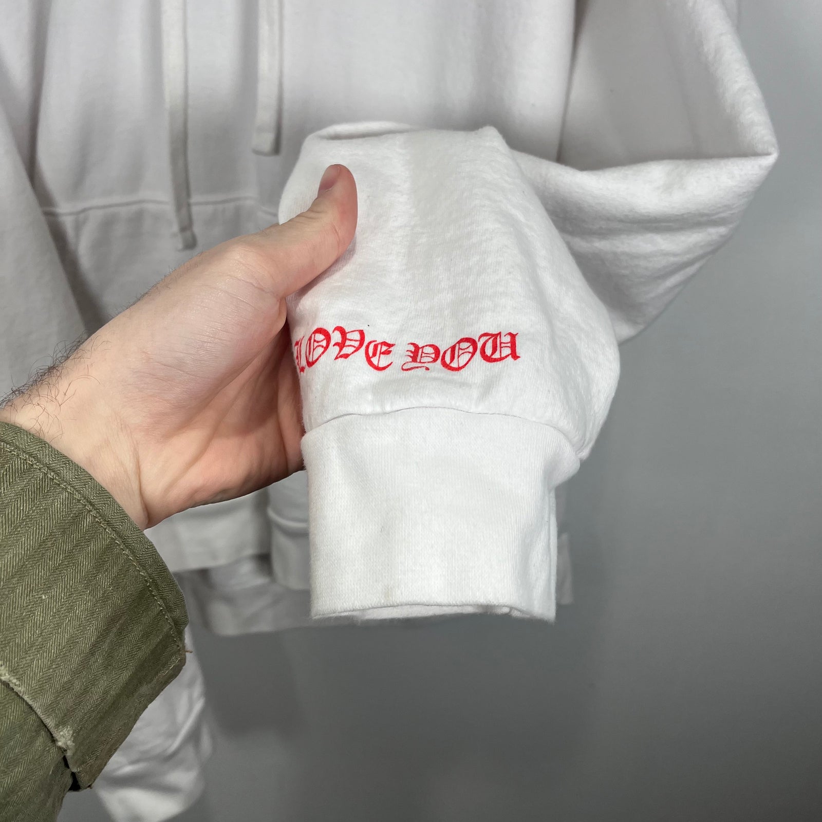 Chrome Hearts LLS 'Love You' White Hoodie Size M