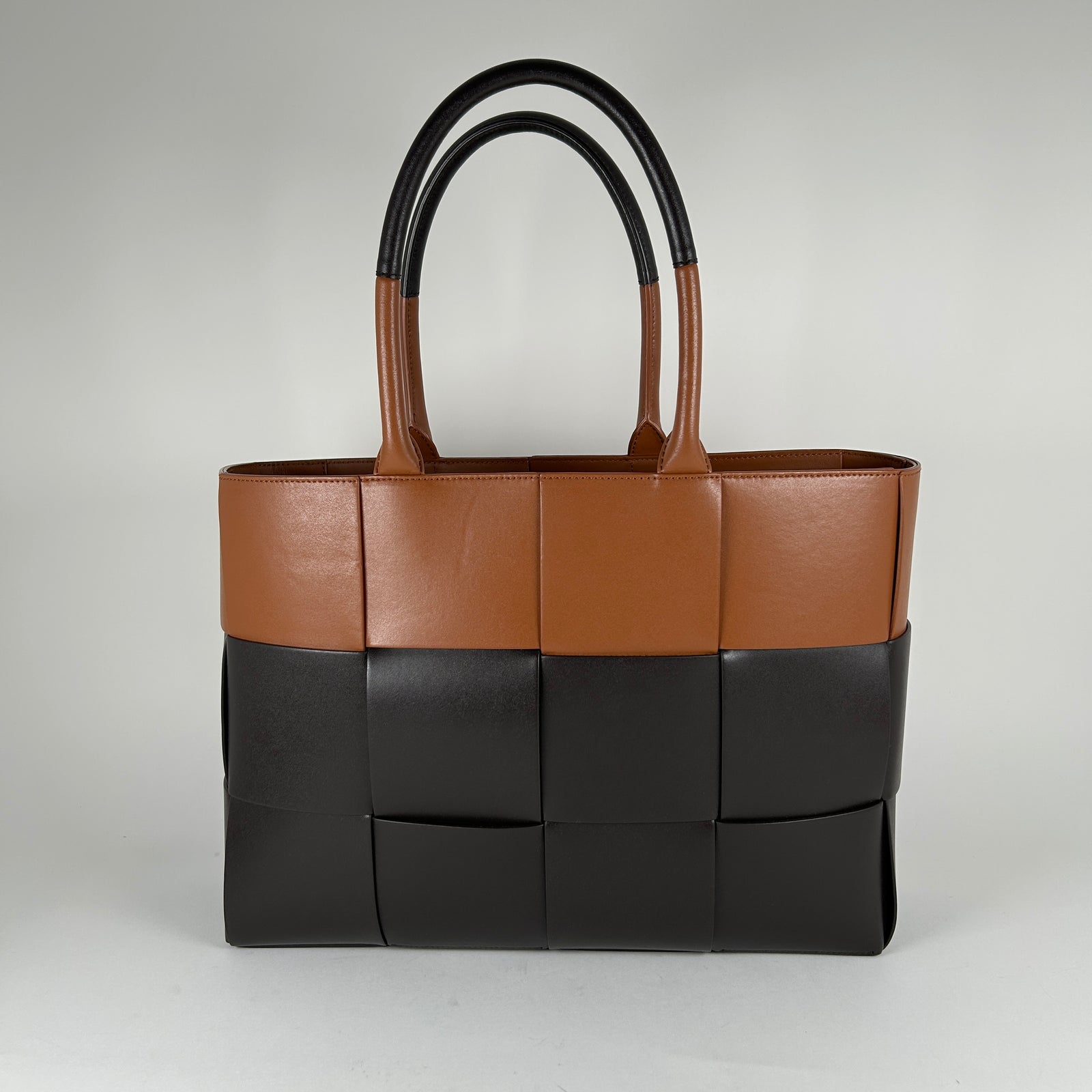 Bottega Veneta Two-Tone Brown Large Arco