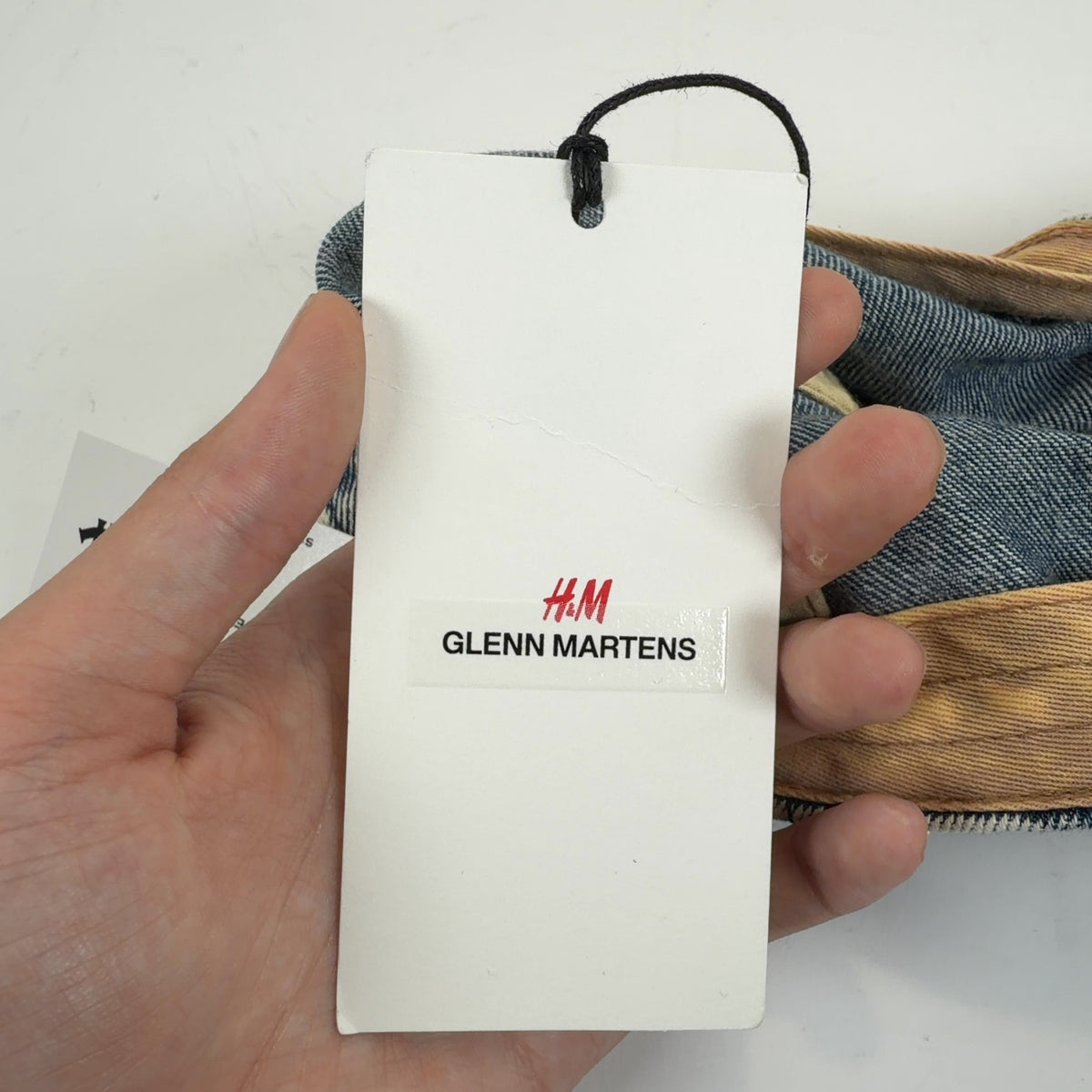 H&M Glenn Martens Denim Logo Cap