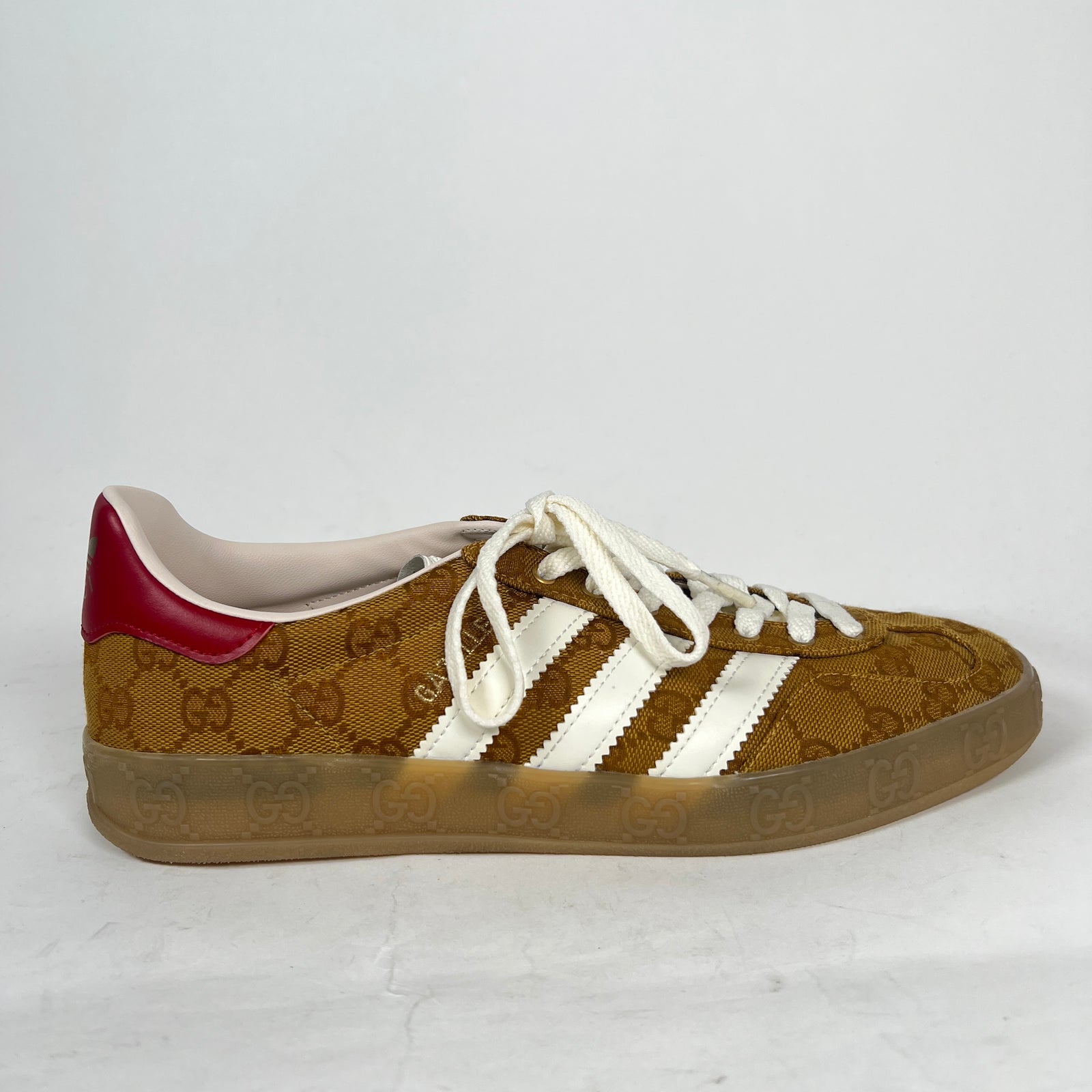 Gucci x Adidas Tan GG Gazelle Sneaker Size 39.5