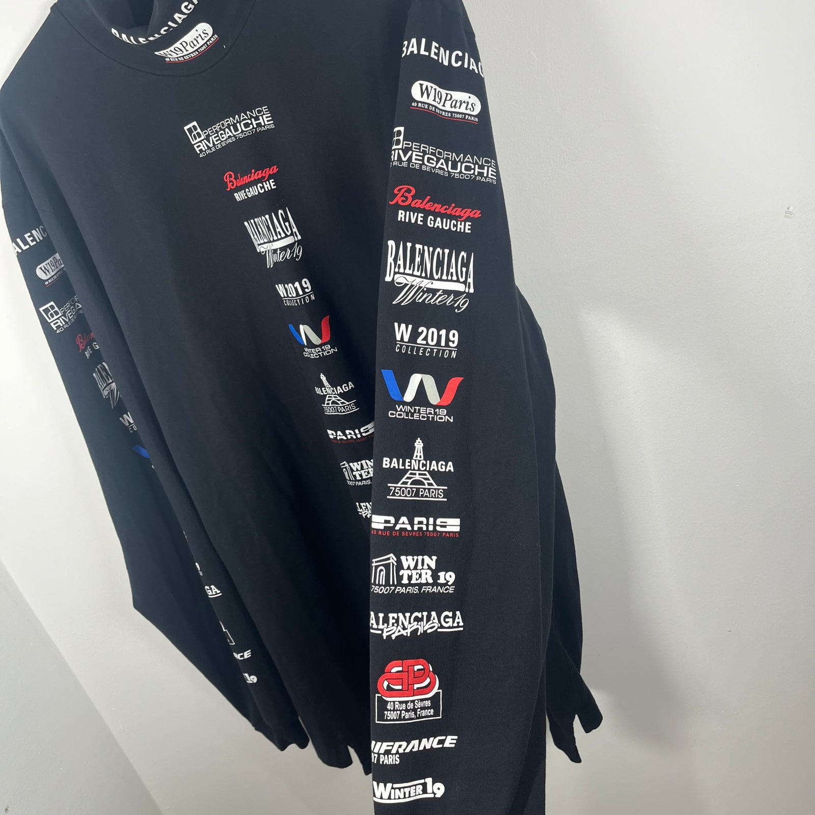Balenciaga Multi Logo Longsleeve Size M