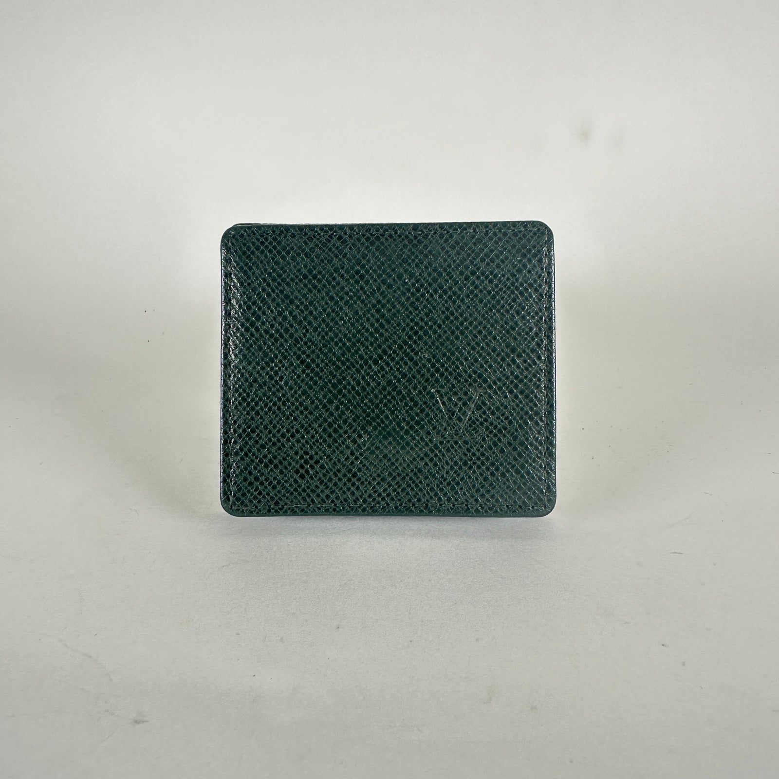 Louis Vuitton Green Leather Coin Case