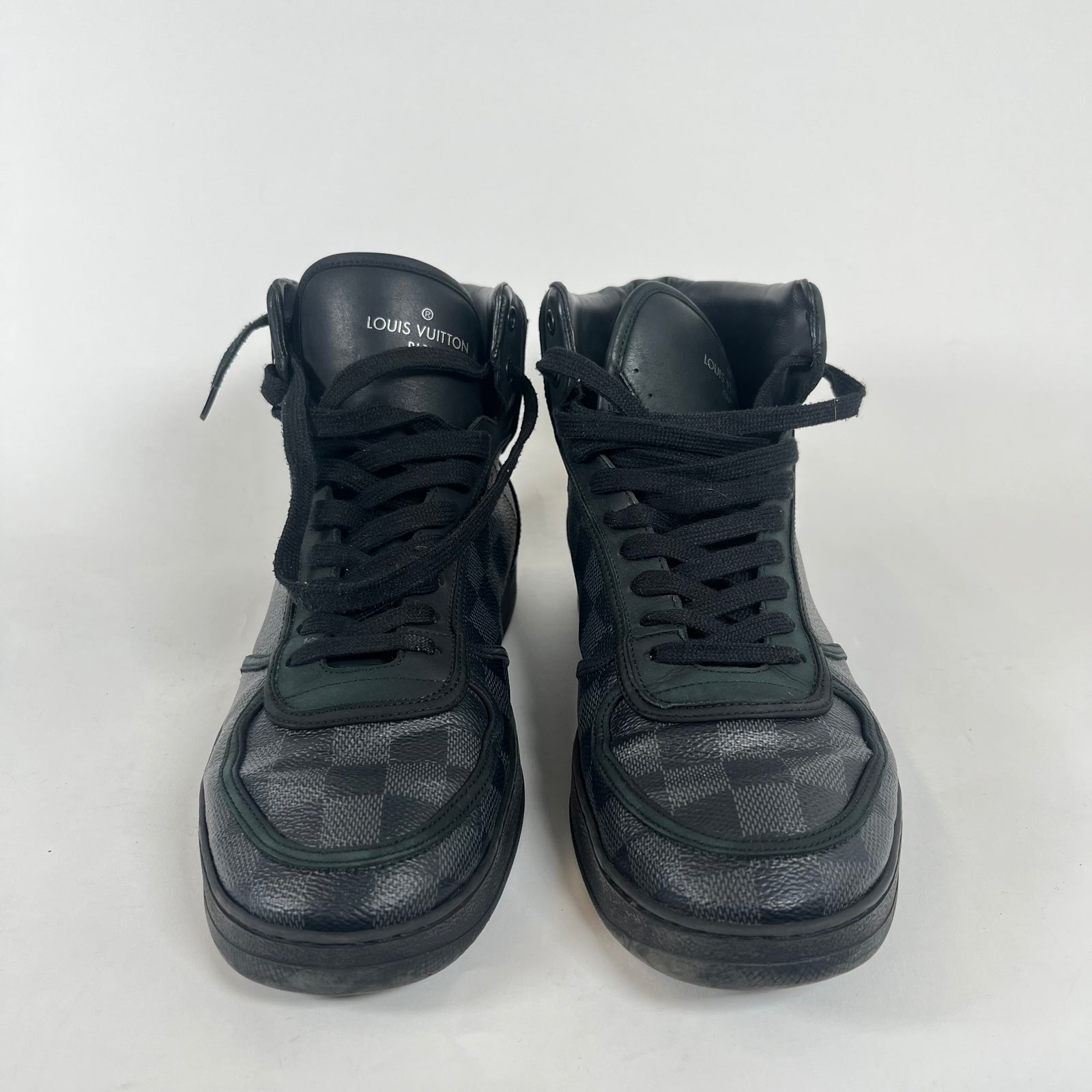 Louis Vuitton Black Damier High Tops LV 9