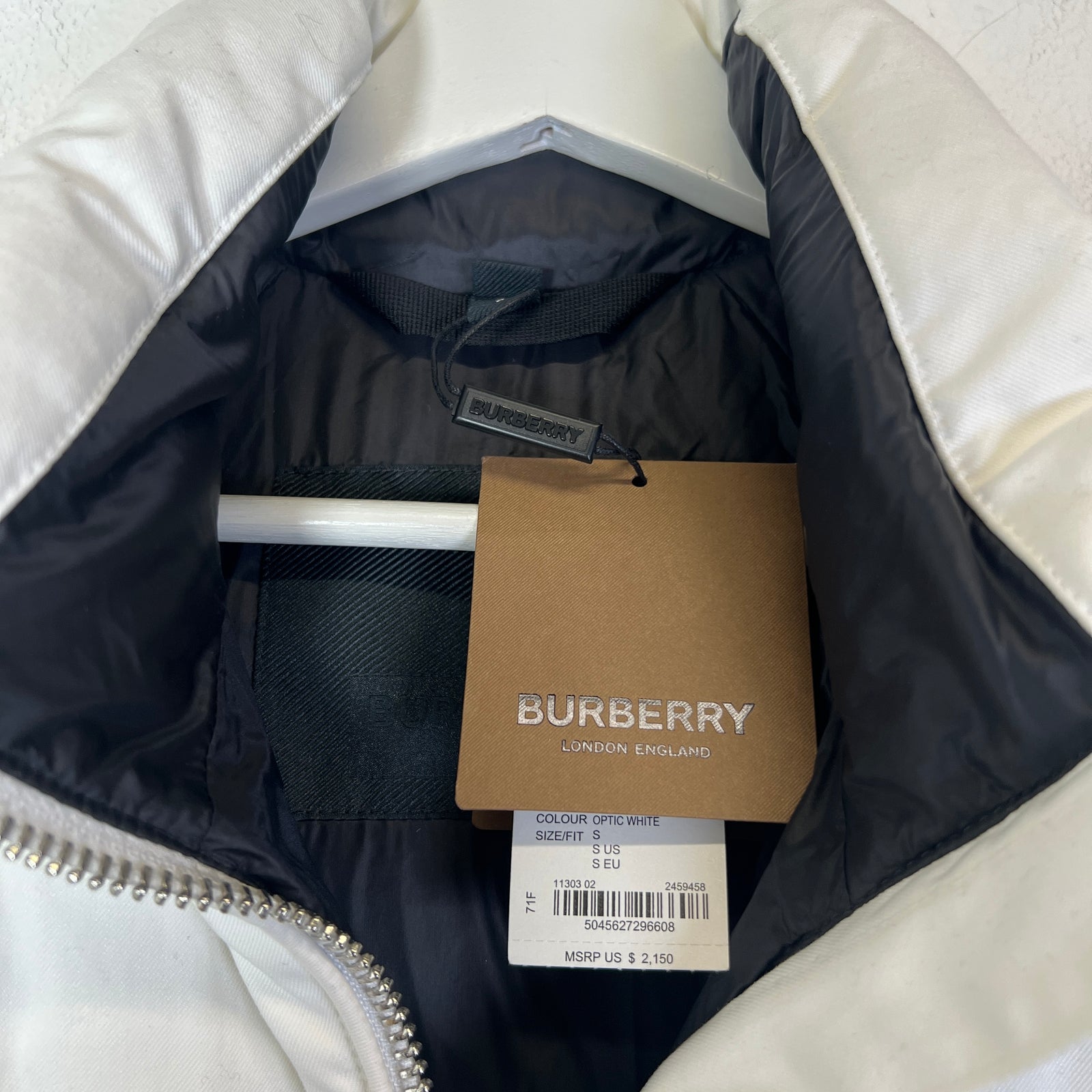 Burberry Women's Cropped Insulated Down Puffer Jacket Size XS