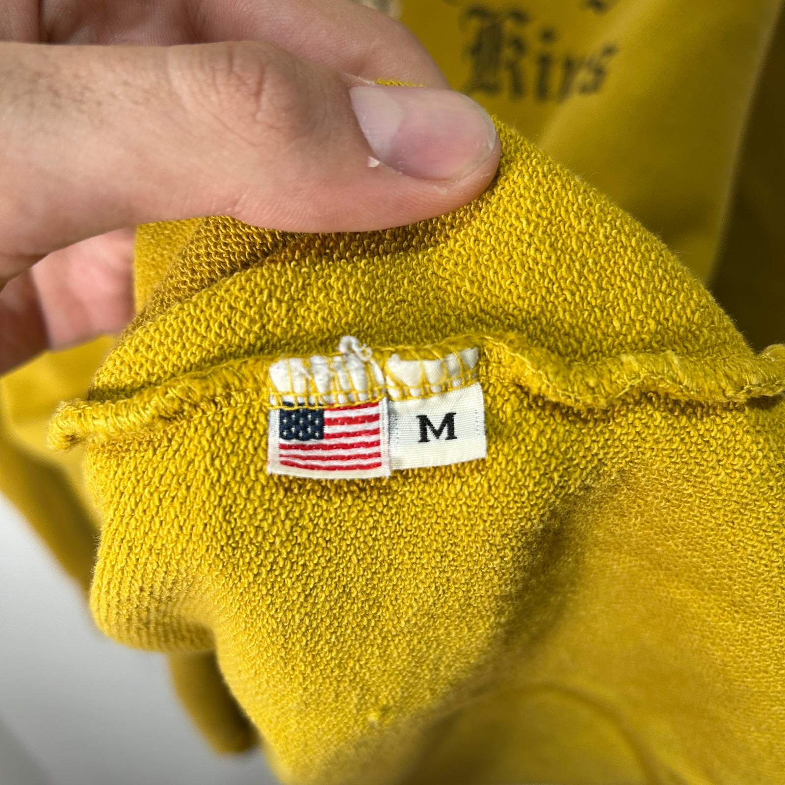 Barriers 'King of Kings' Yellow Graphic Hoodie Size M