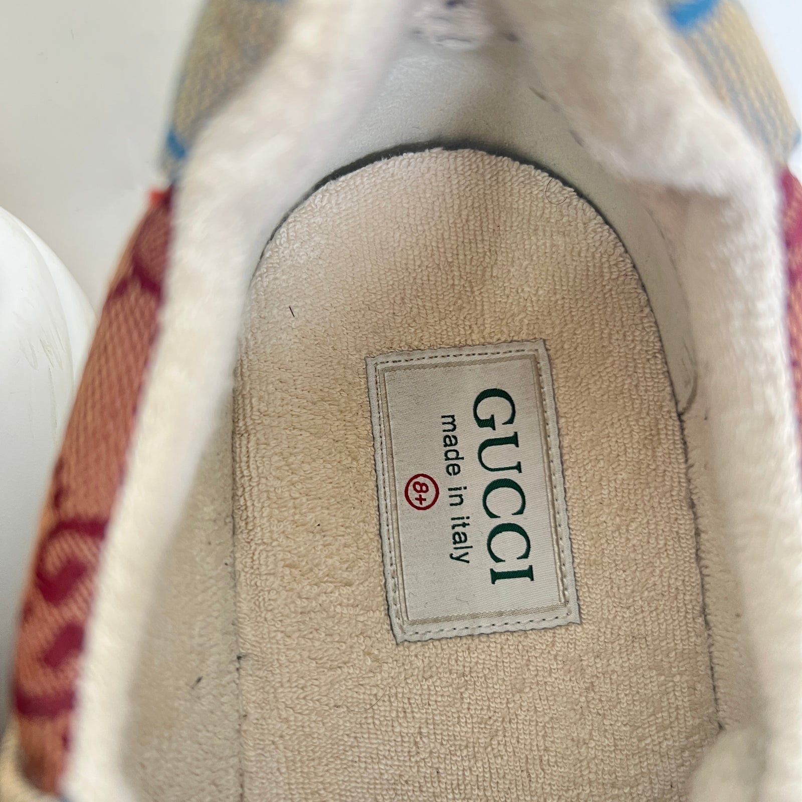 Gucci Multi Orange GG Rhyton Sneakers