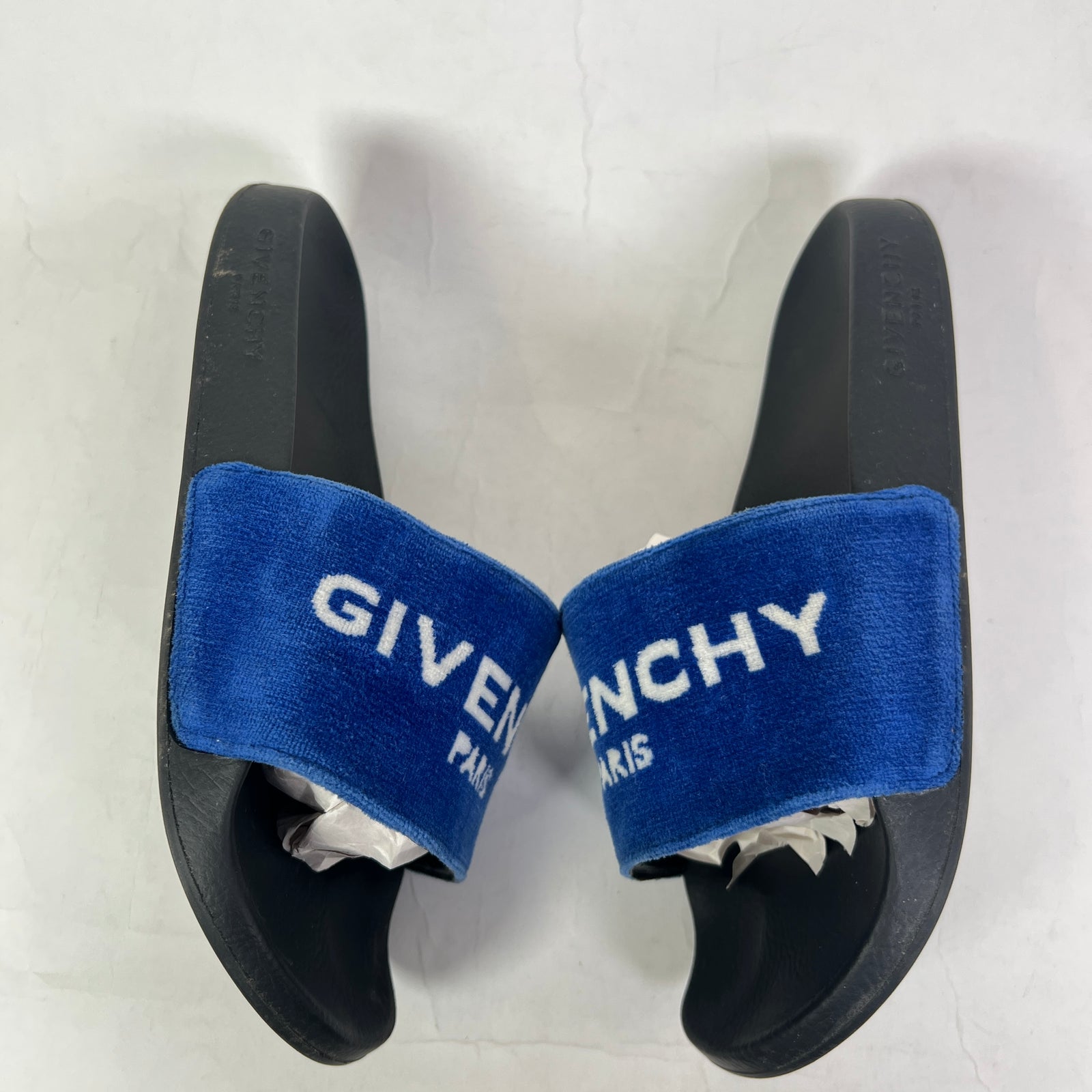 Givenchy Blue Velvet Printed Sandals