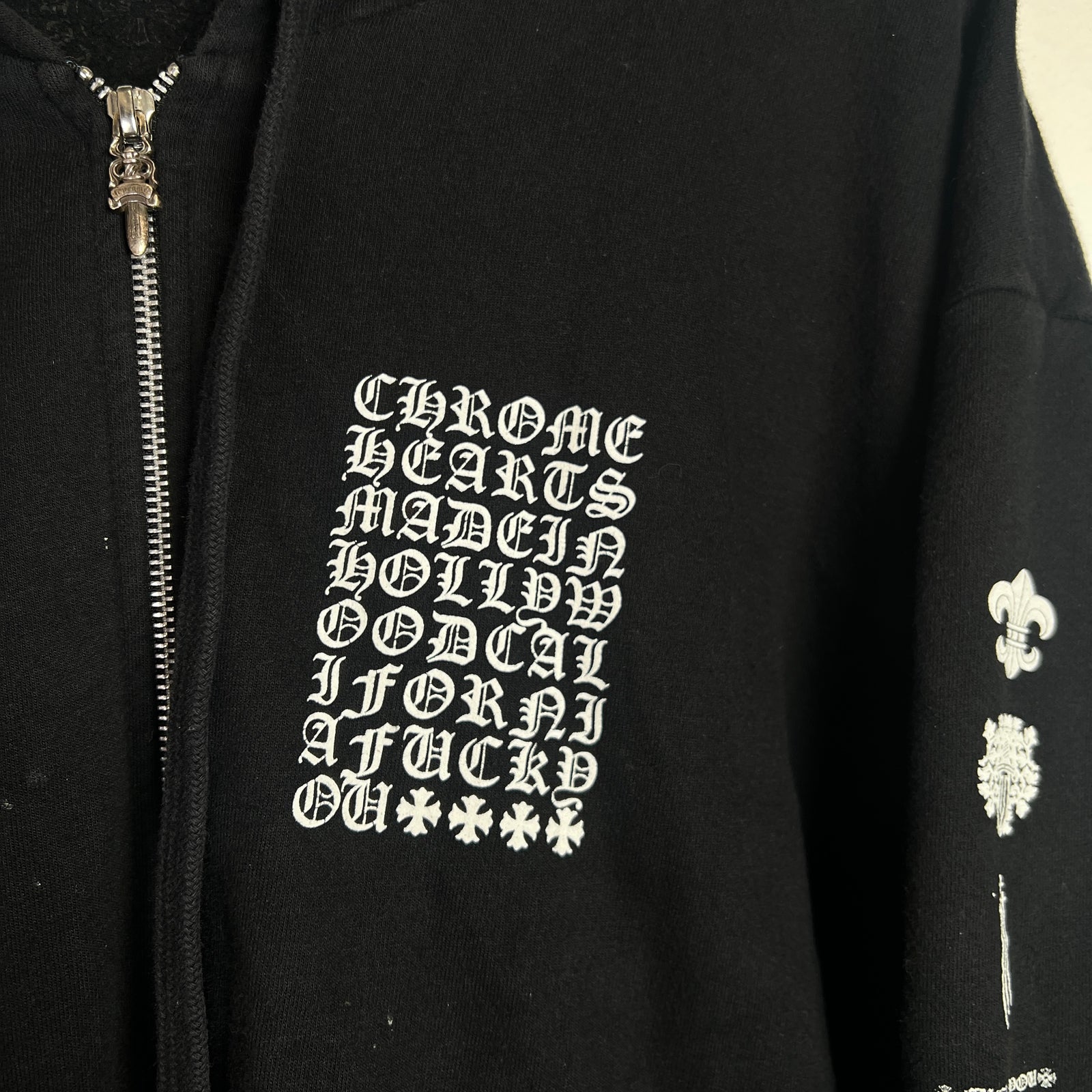 Chrome Hearts Multi Logo Zip-Up Hoodie