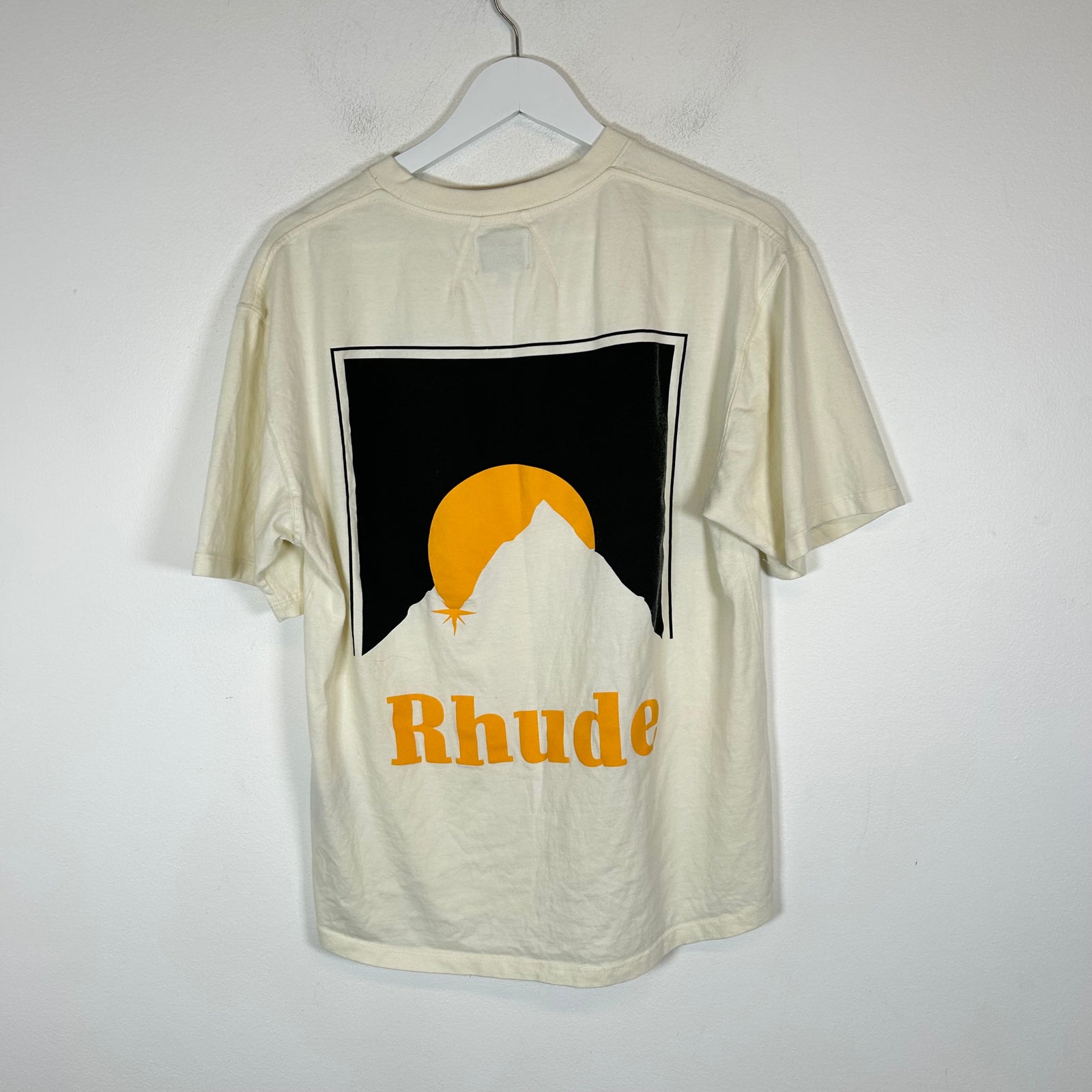Rhude White Moonlight Logo T-Shirt Size S