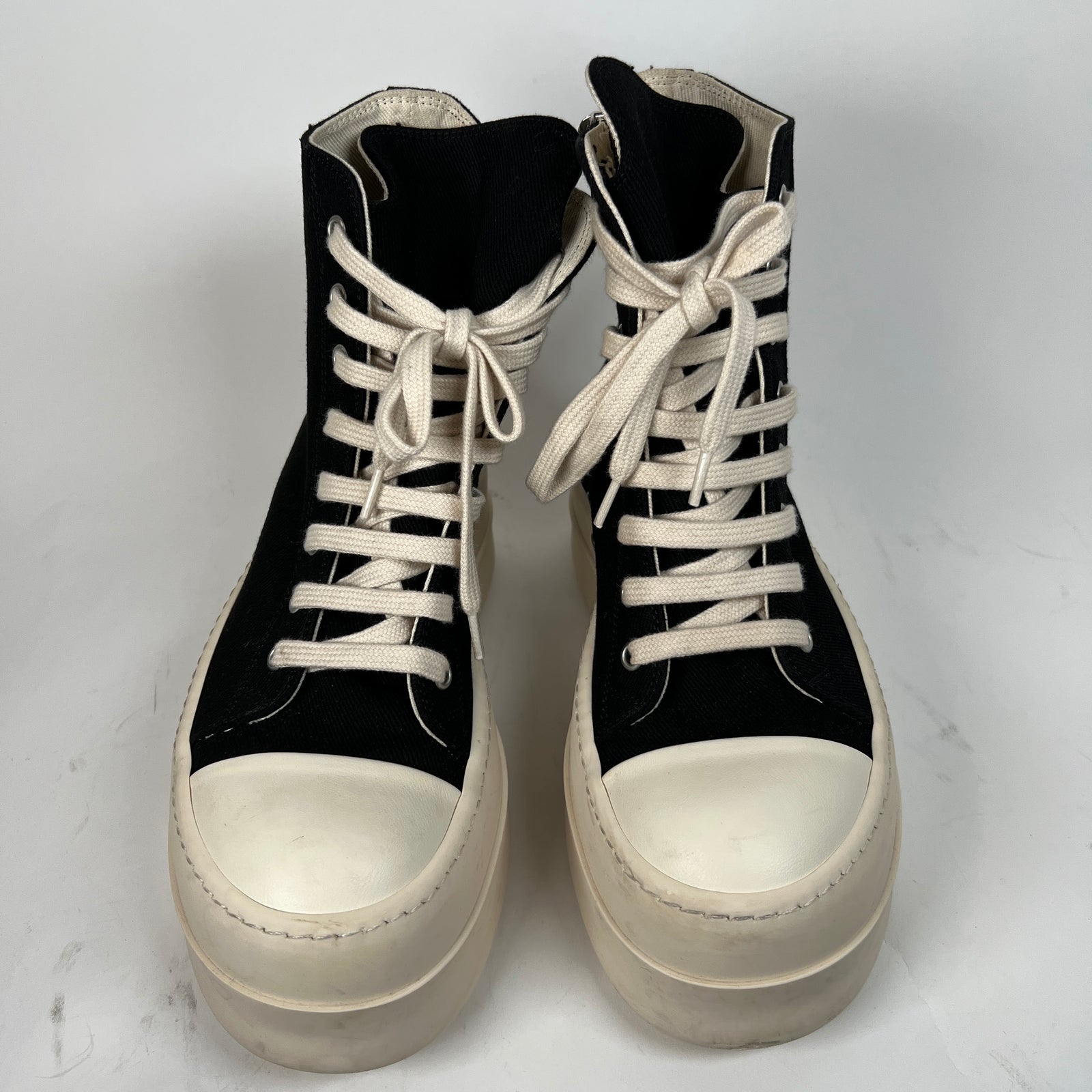 Rick Owens Drkshdw Black/Milk Mega Bumper Sneakers Size 37.5