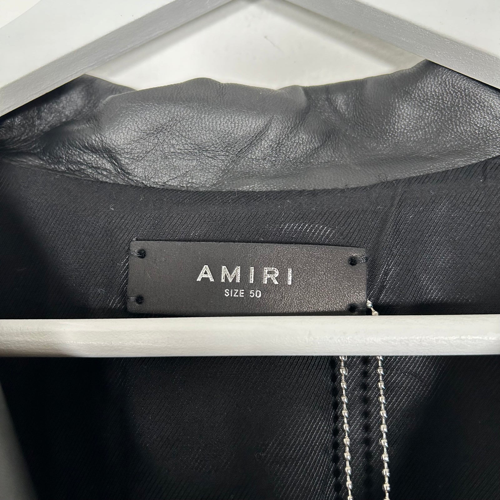 Amiri Laser Cut Western Leather Button Up Size L