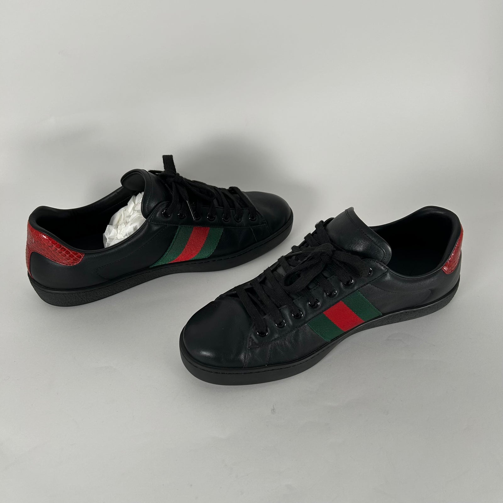 Gucci Black Aces Size 8.5