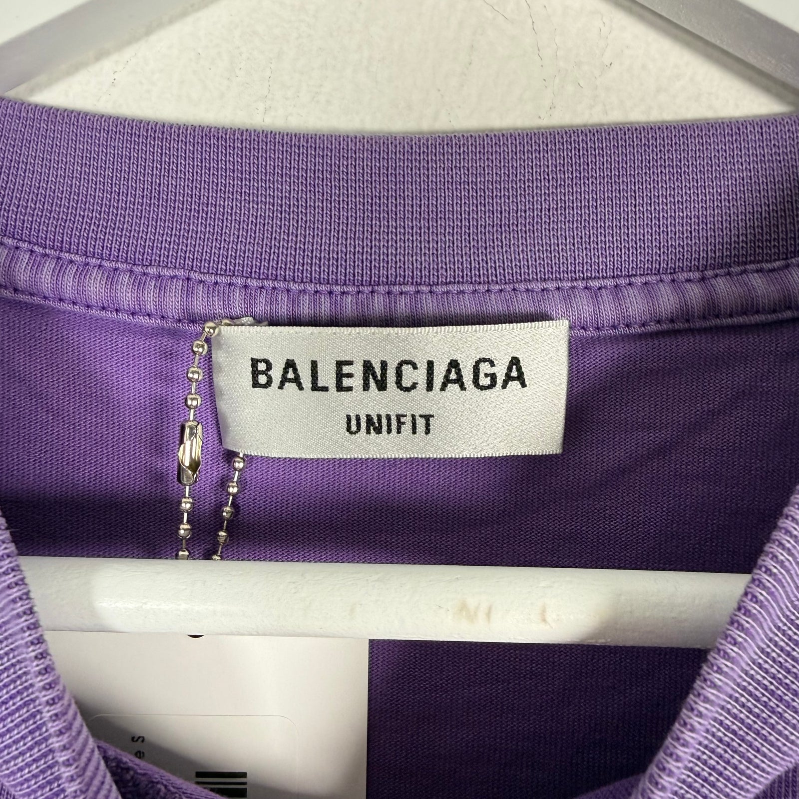 Balenciaga Lilac Unity Logo T-Shirt Size S