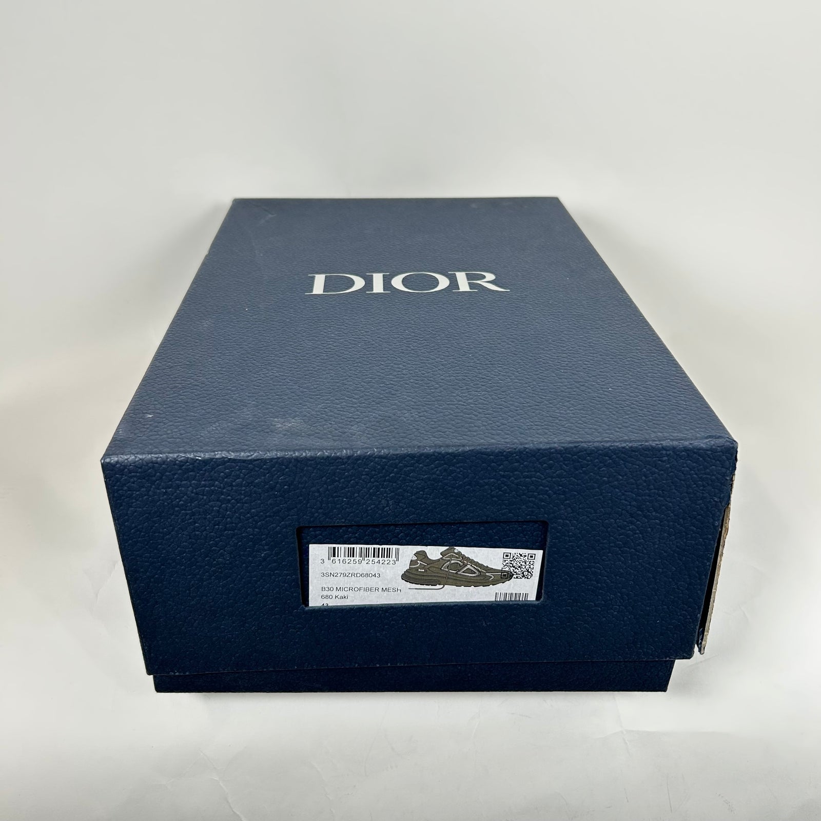 Dior B30 Khaki Green Microfiber Mesh Sneaker Size 42