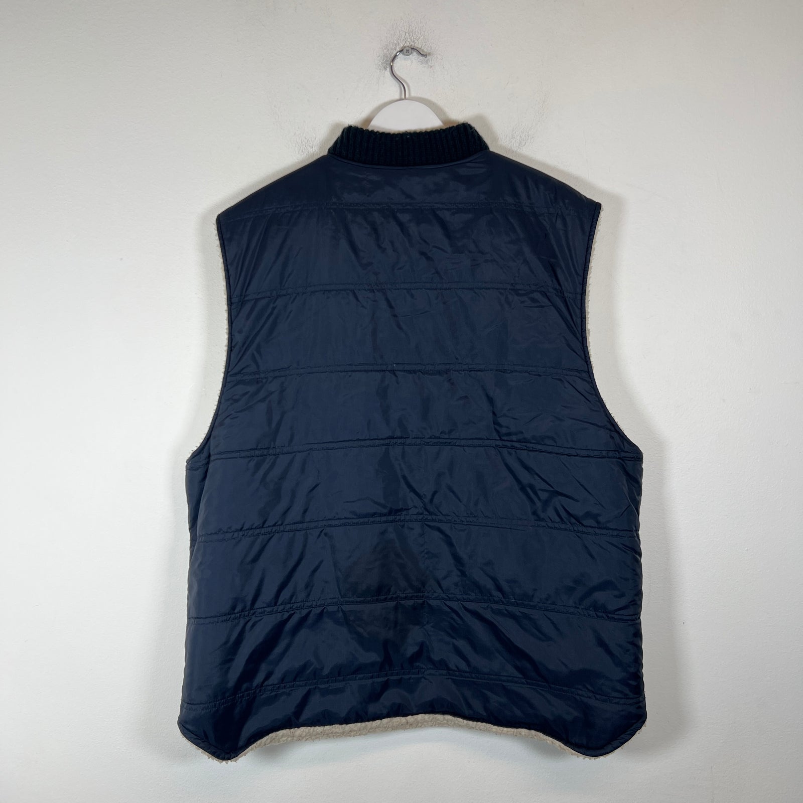 Supreme Navy Sherpa Reversible Vest Size XL