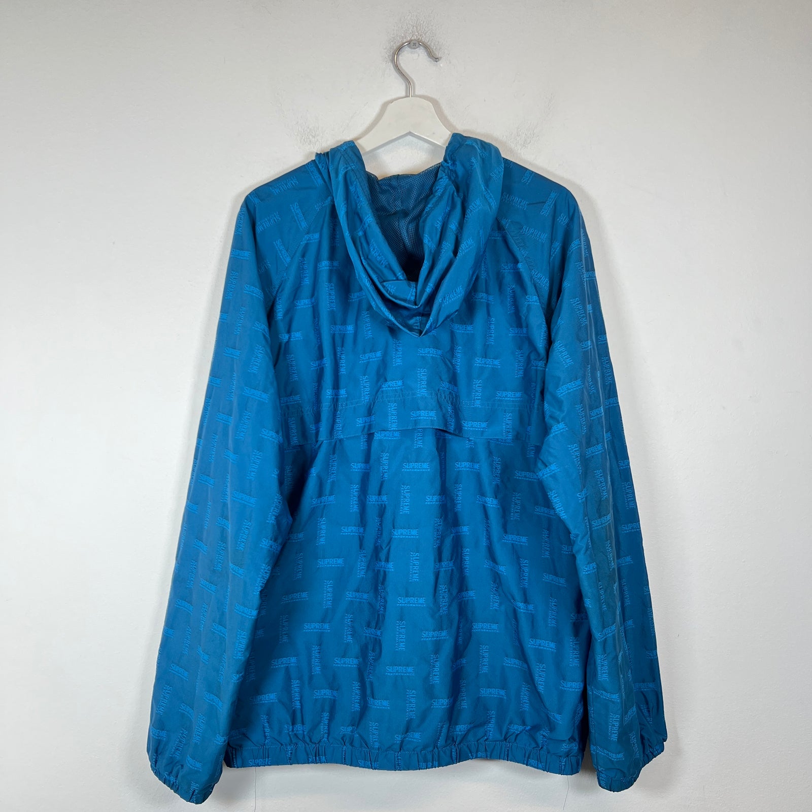 Supreme Blue Jacquard Windbreaker Size XL