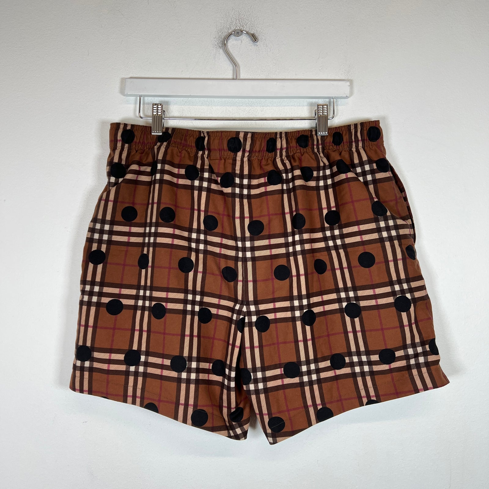 Burberry Brown Polka Dot Swim Shorts Size L
