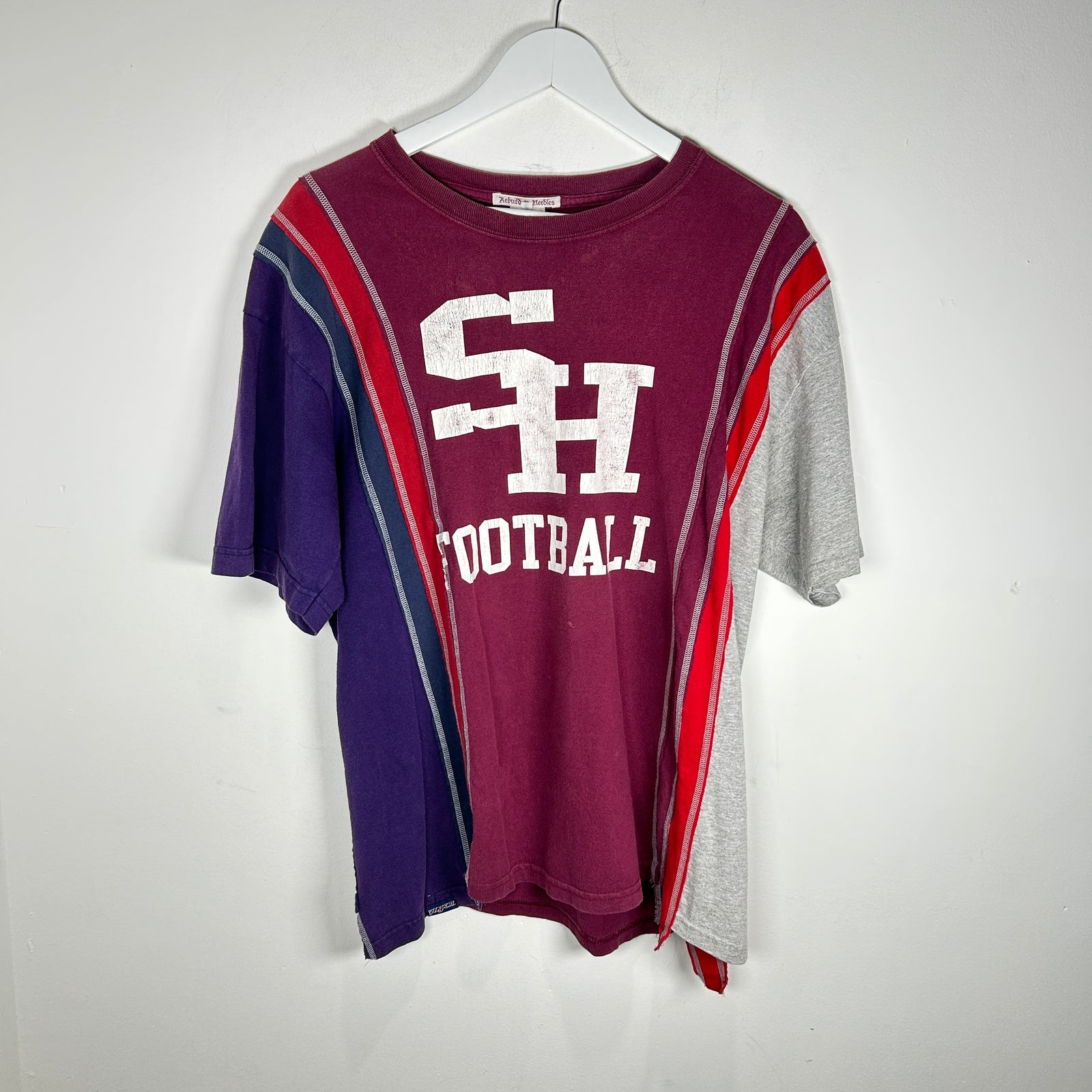 Needles Rebuild "SH Football" T-Shirt Size M