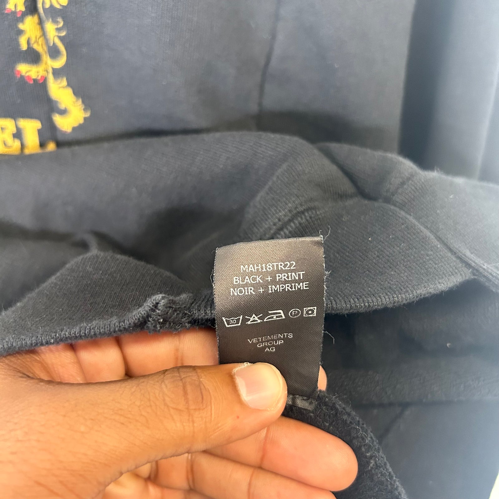 Vetements Black Antwerpen Deconstructed Hoodie Size S