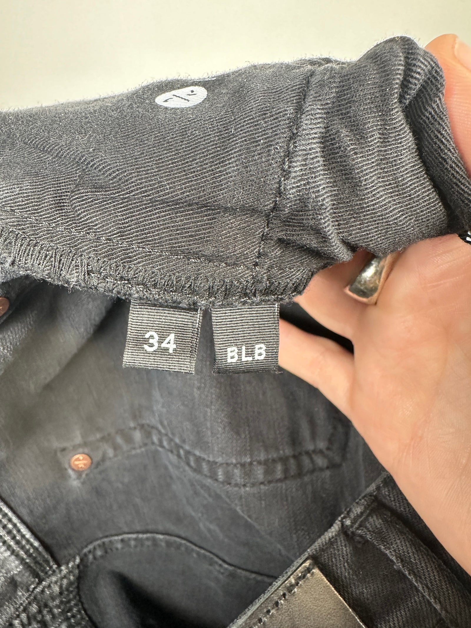 Purple Black Jeans Size 34