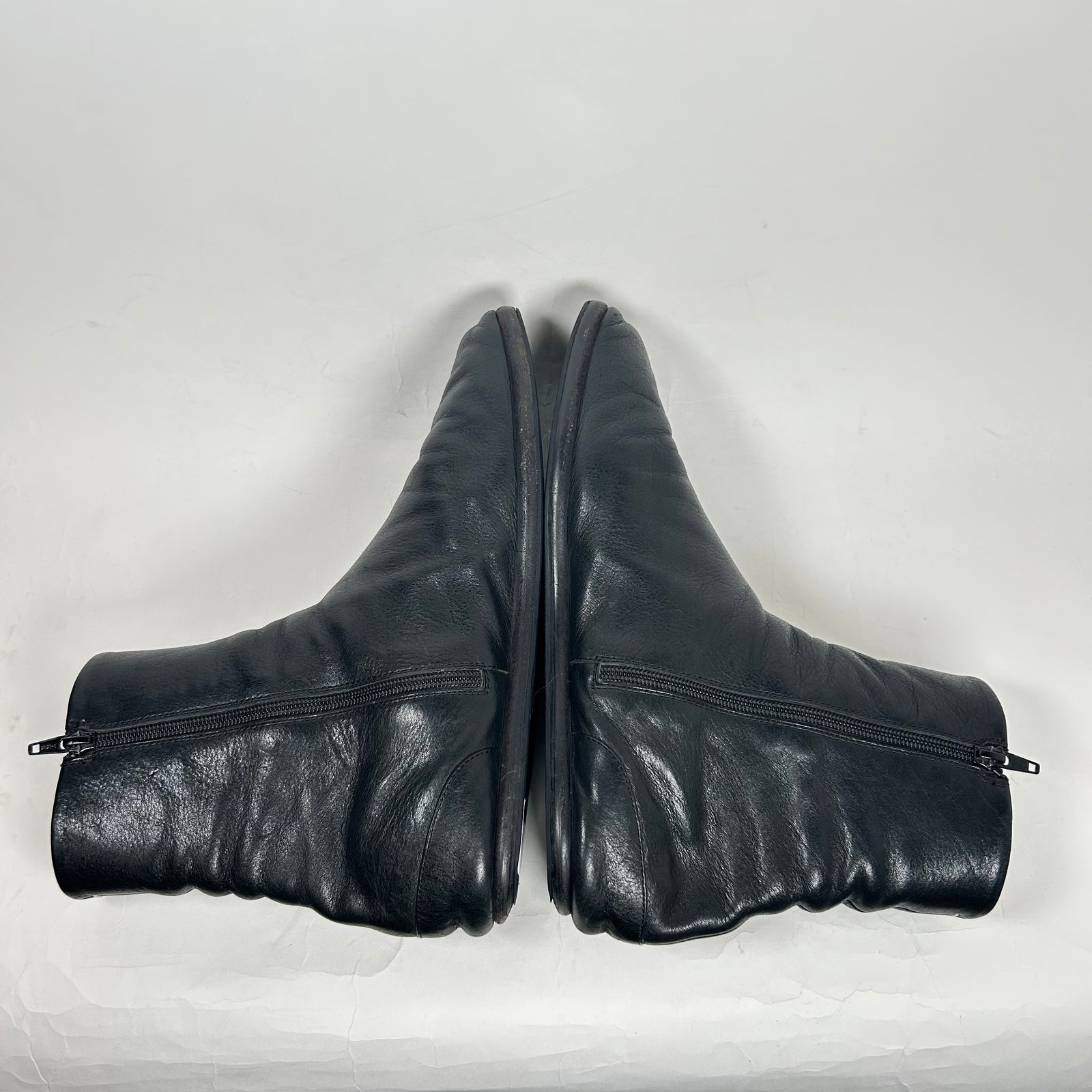 Maison Margiela Black Flat Tabi Boots Size 11