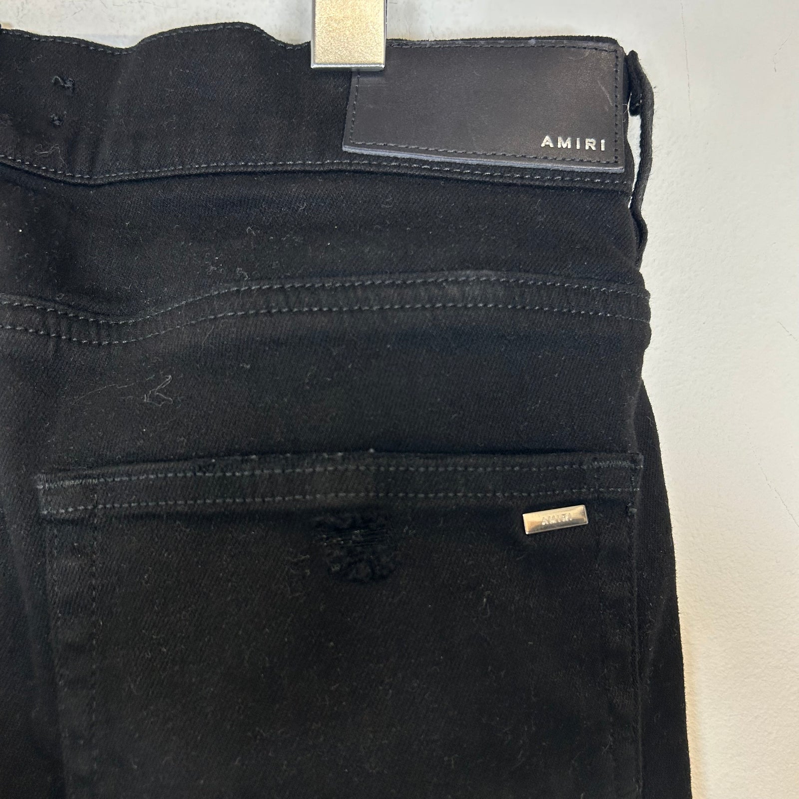 Amiri Black Crystal Paint Splatter Jeans Size 36