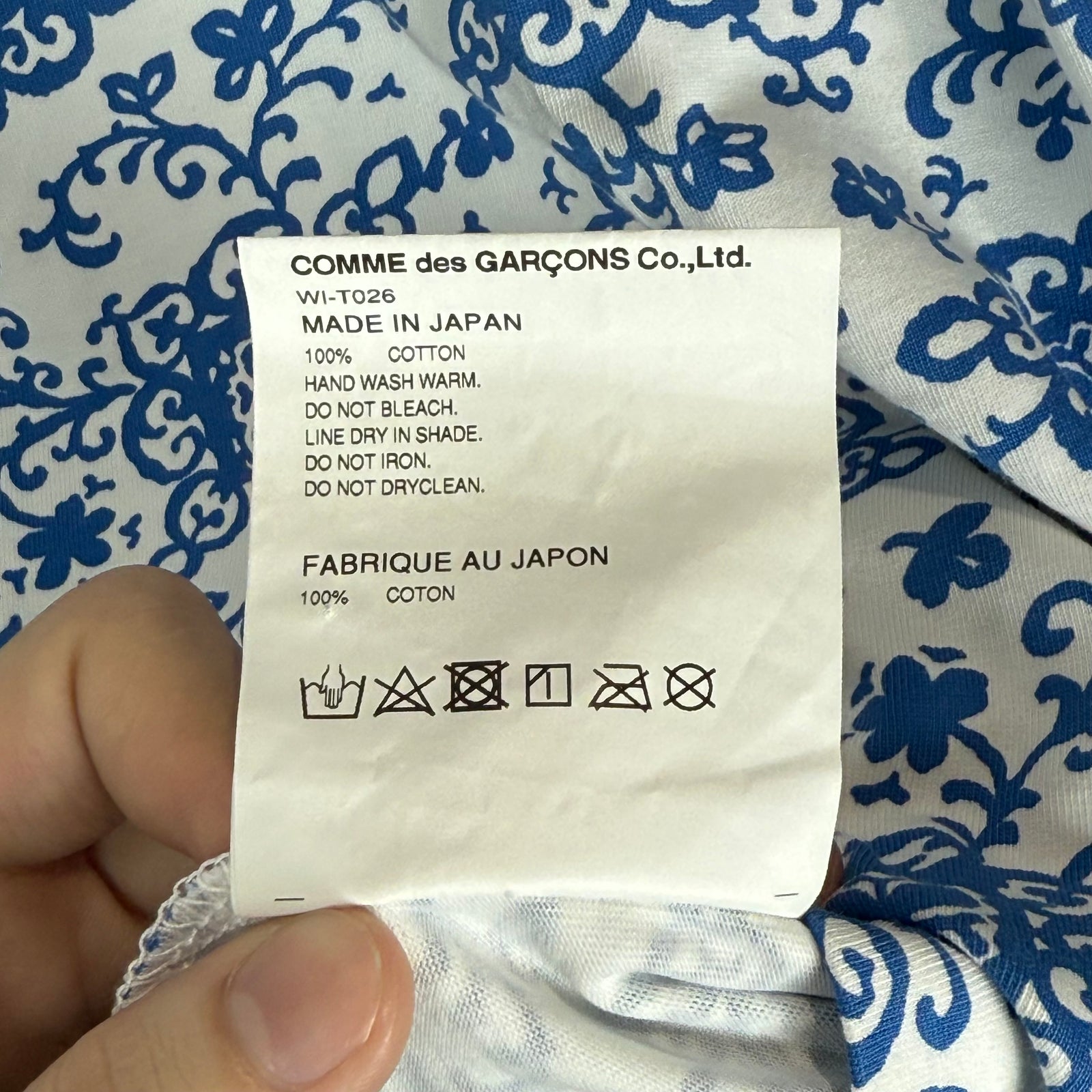 Junya Wanatabe Fine China Graphic T-Shirt Size L