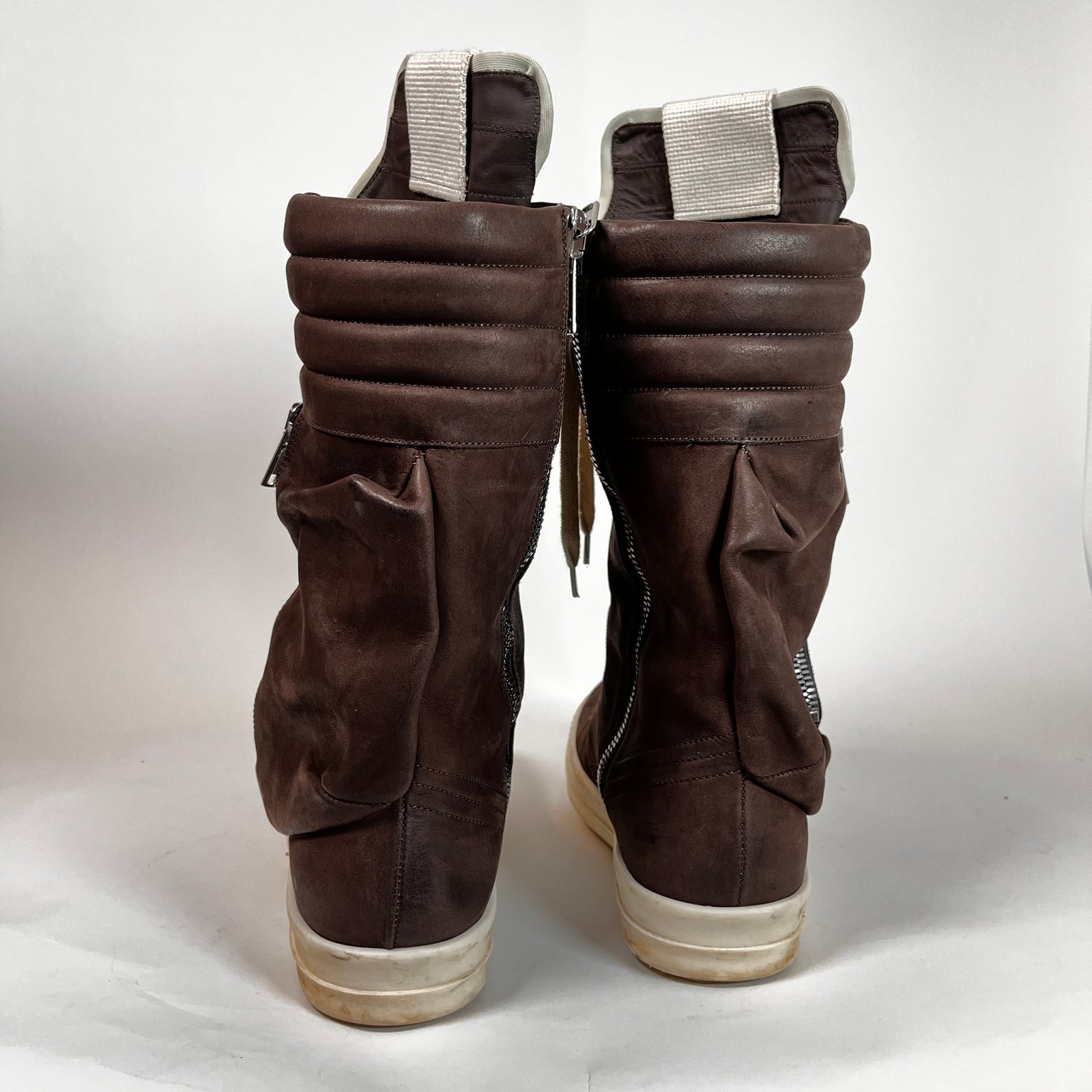 Rick Owens Cargobasket Brown Leather Size 43.5