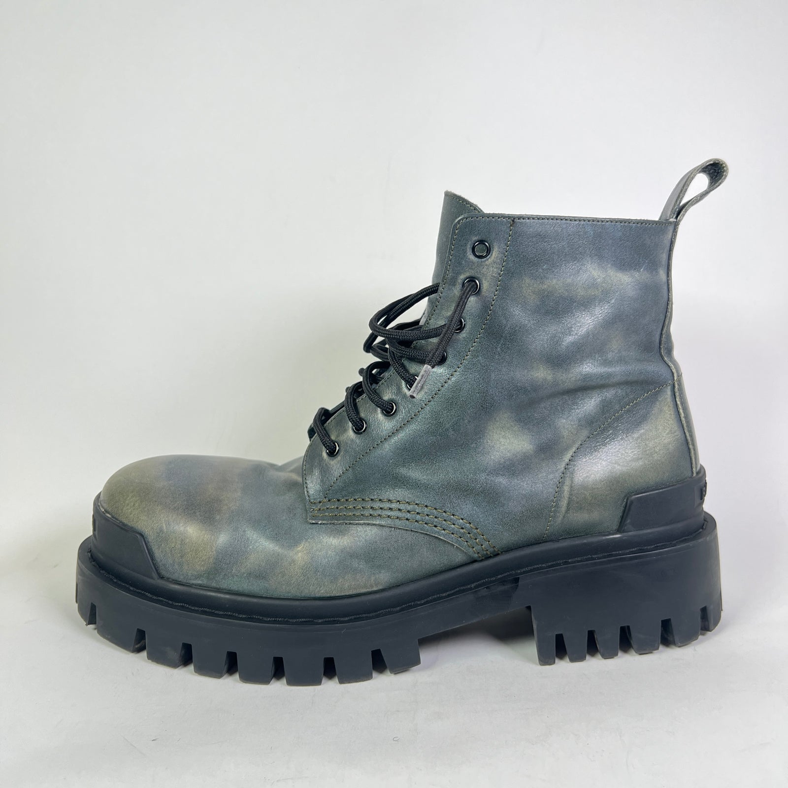 Balenciaga Worn Out Leather Strike Boots