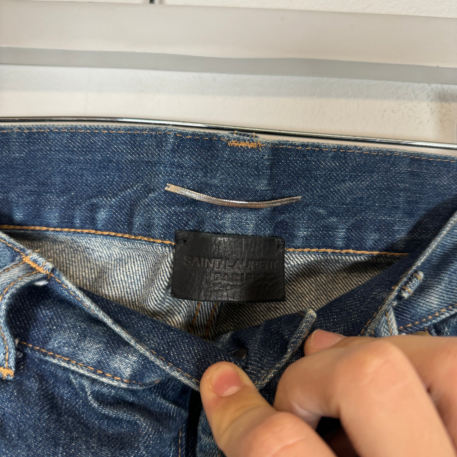 Saint Laurent Blue Washed D 18 Jeans Size 36