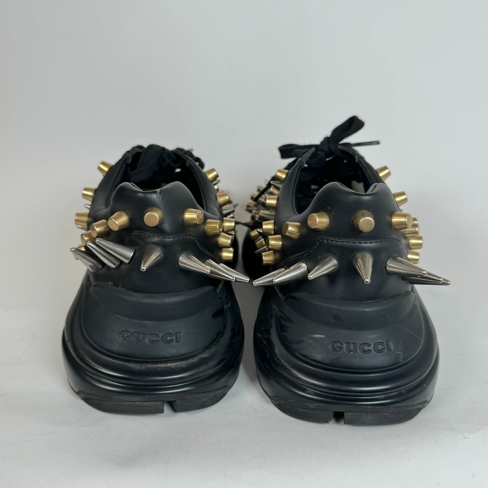 Gucci Black Studded Rhyton Sneaker Size 9.5