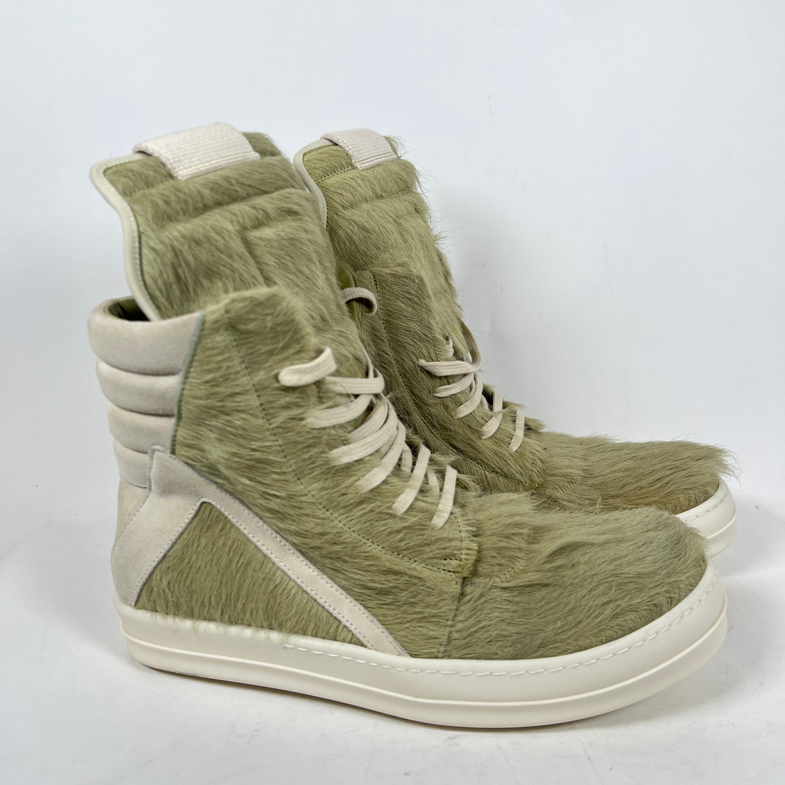 Rick Owens Dirty Acid/Milk Ponyhair Geobasket Size 42