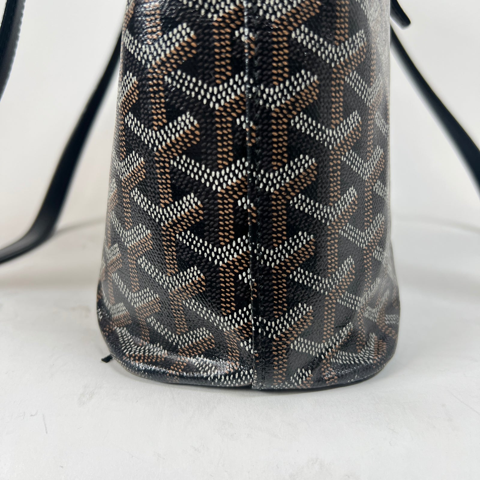Goyard Black Goyardine Marie Galante MM Tote Bag