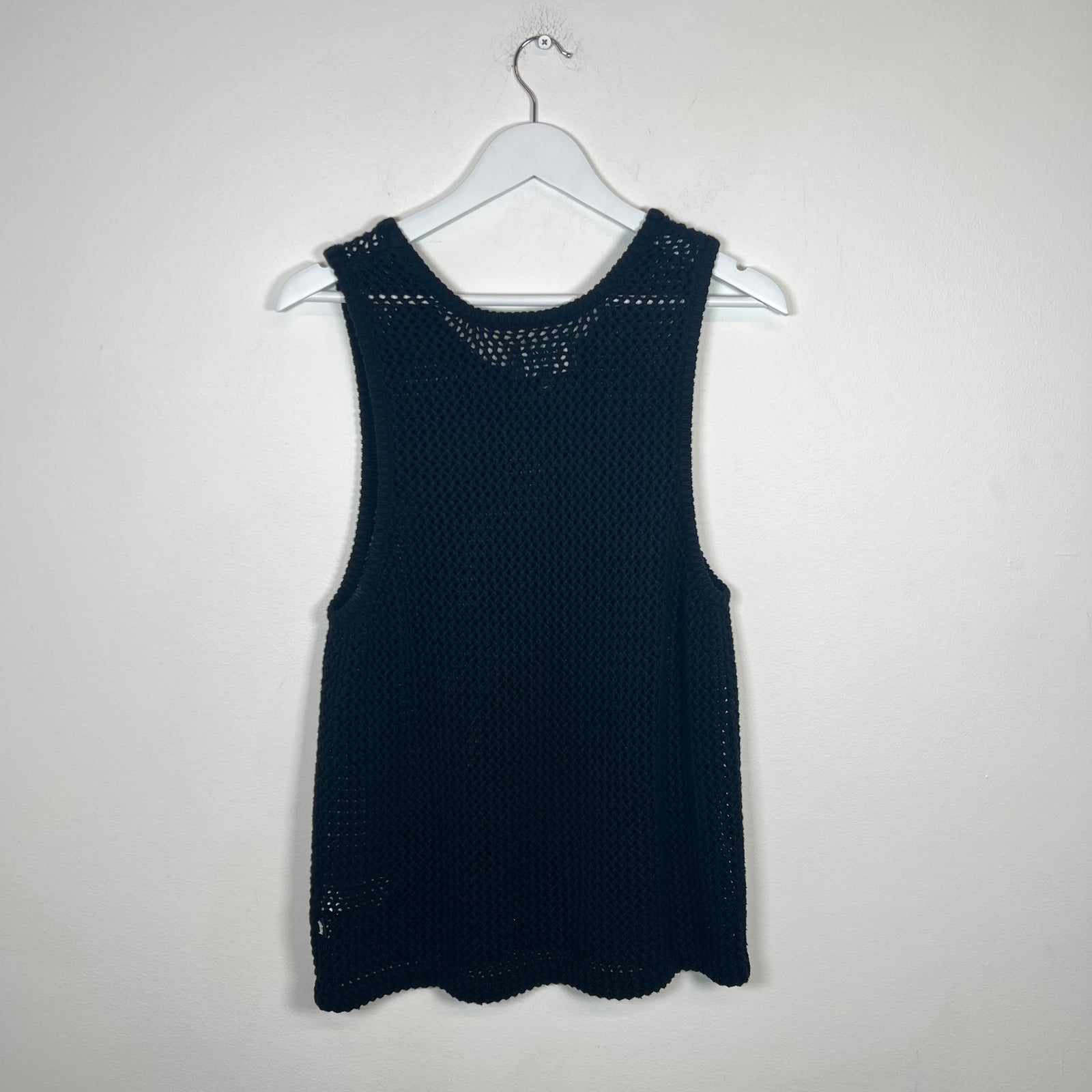Stussy Black O'Dyed Crochet Tank Size S