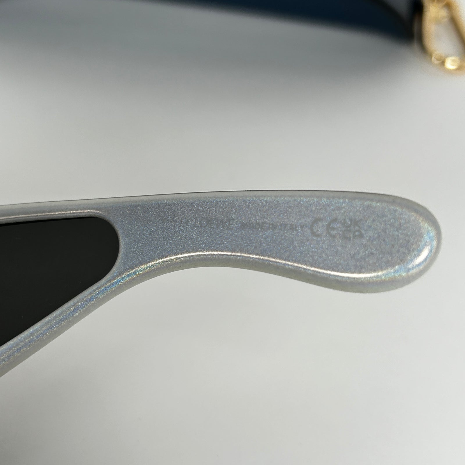 Loewe Wave Anagram Mask Silver Glitter Sunglasses