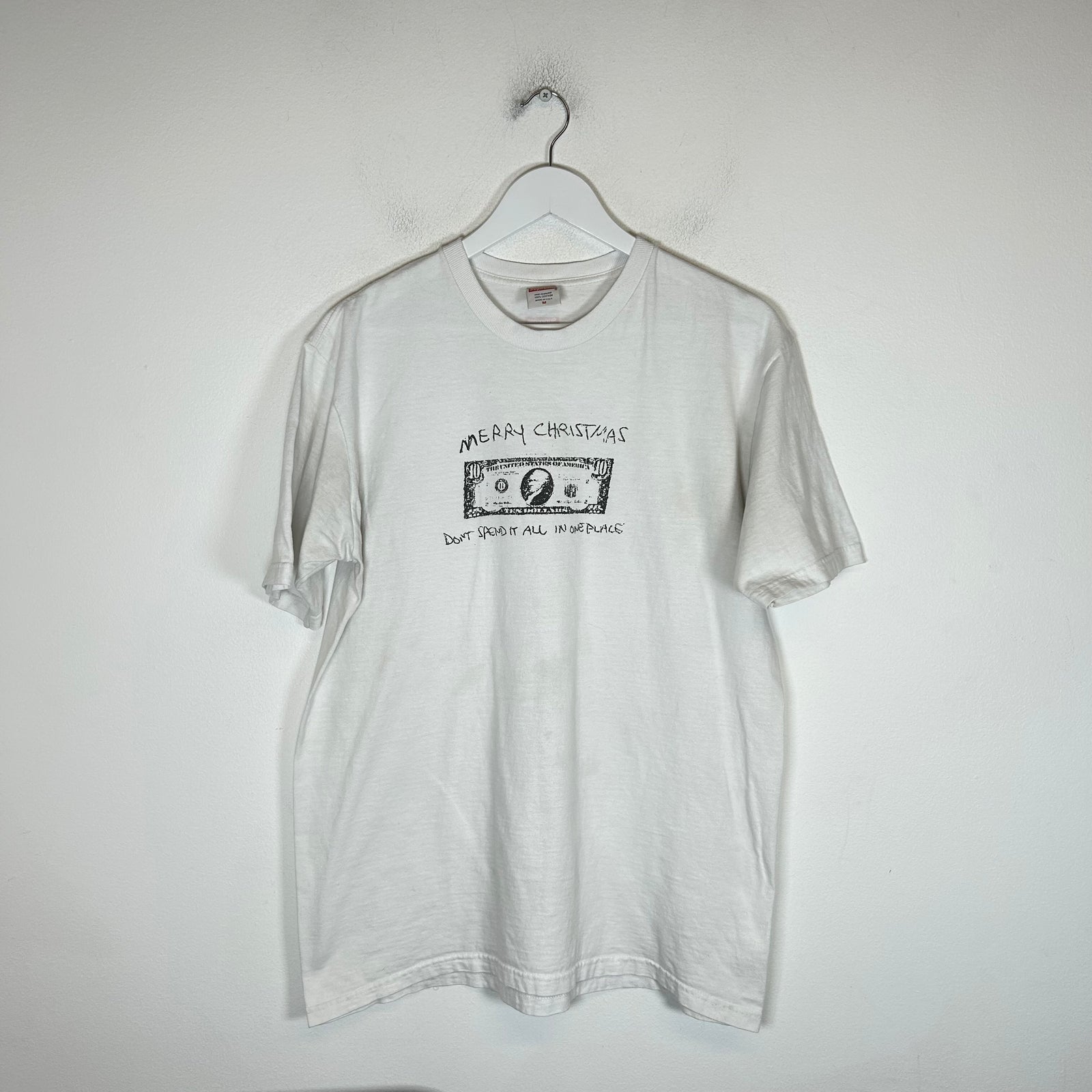 Supreme FW21 White Spend It T-Shirt Size M