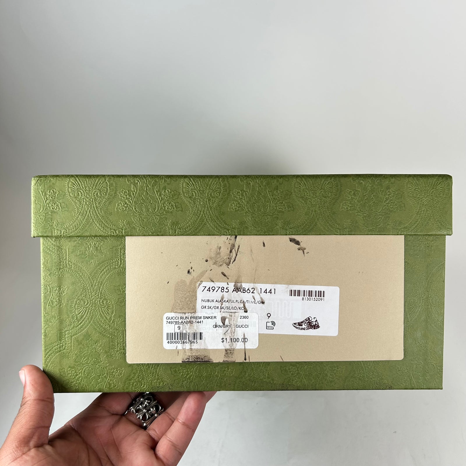 Gucci Gray/Brown Interlocking G Runners Size GG 9
