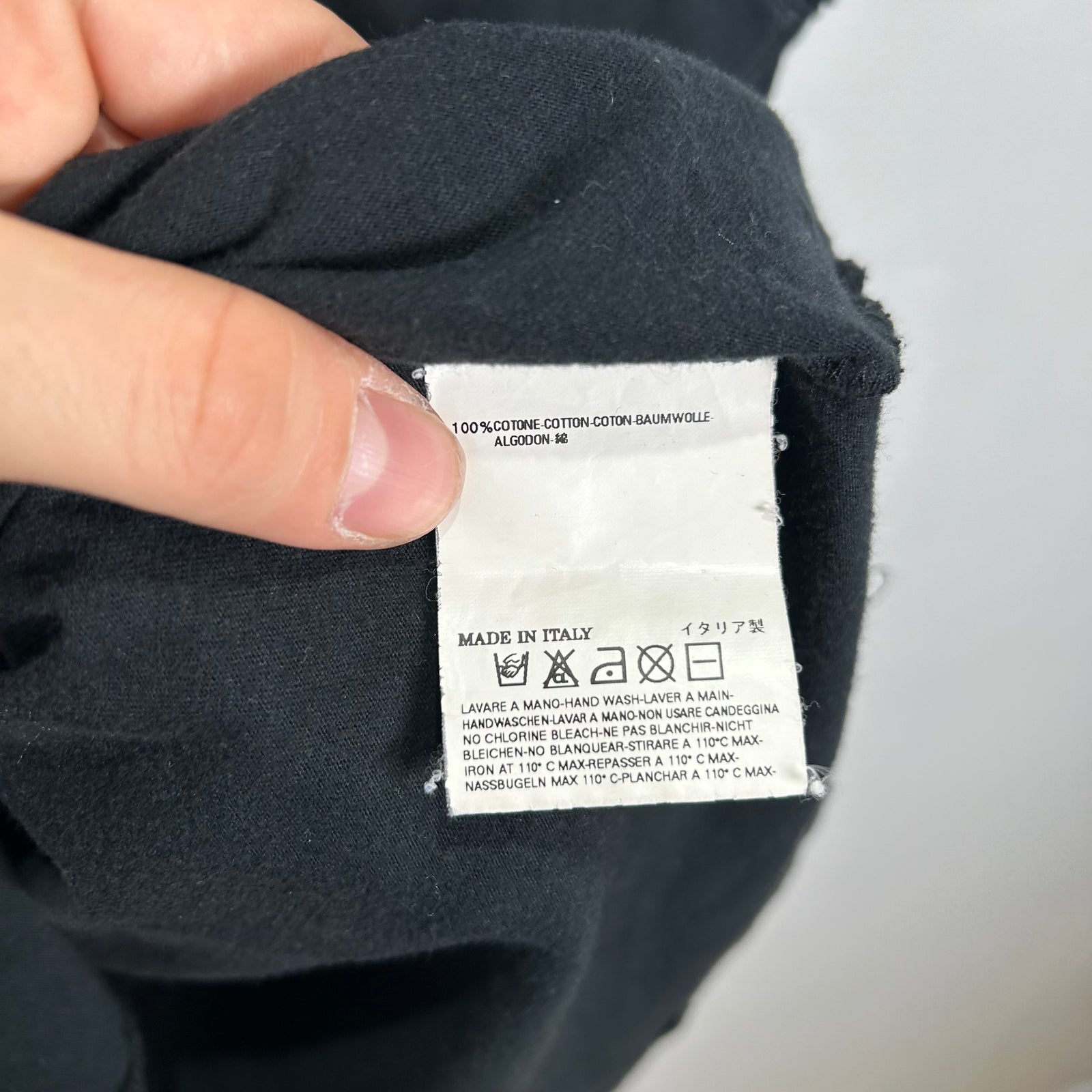 Maison Margiela SS08 Shark Tooth Black Tank-Top Size L