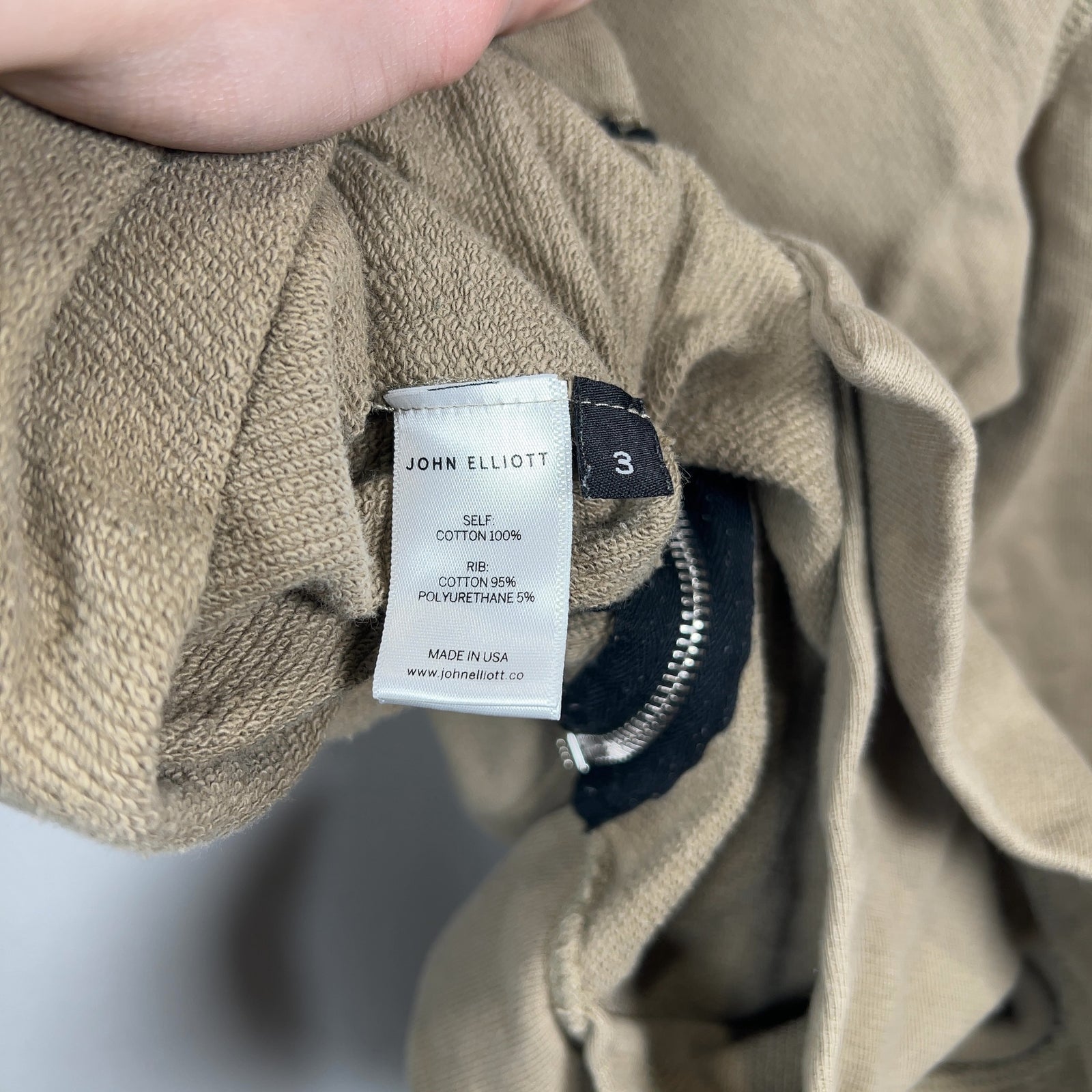 John Elliott Side Zip-Up Hoodie