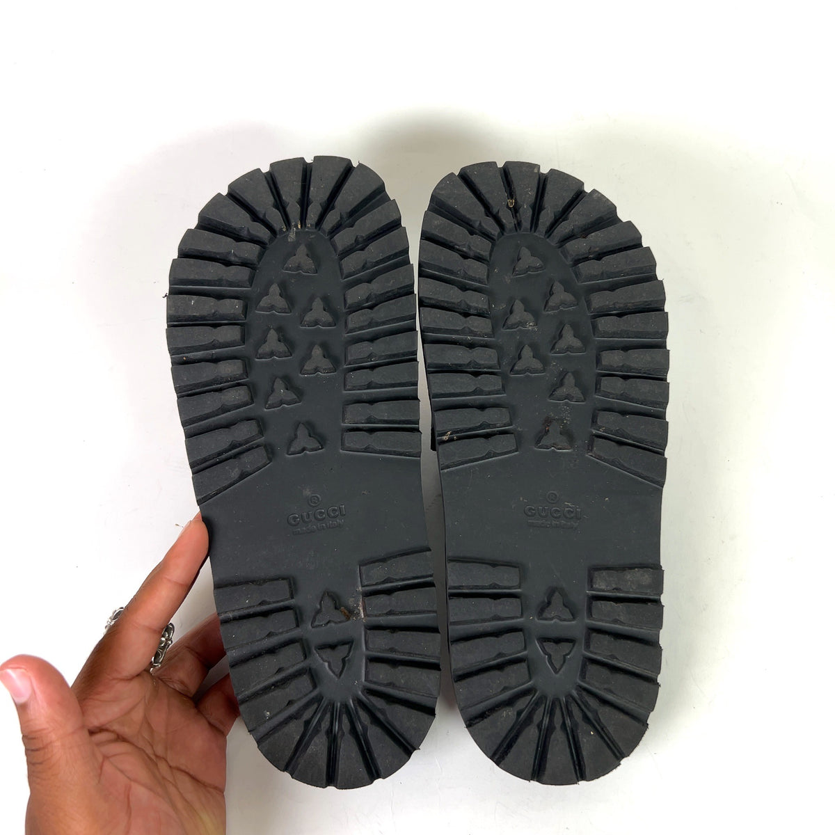 Gucci GG Web Rubber Sandals