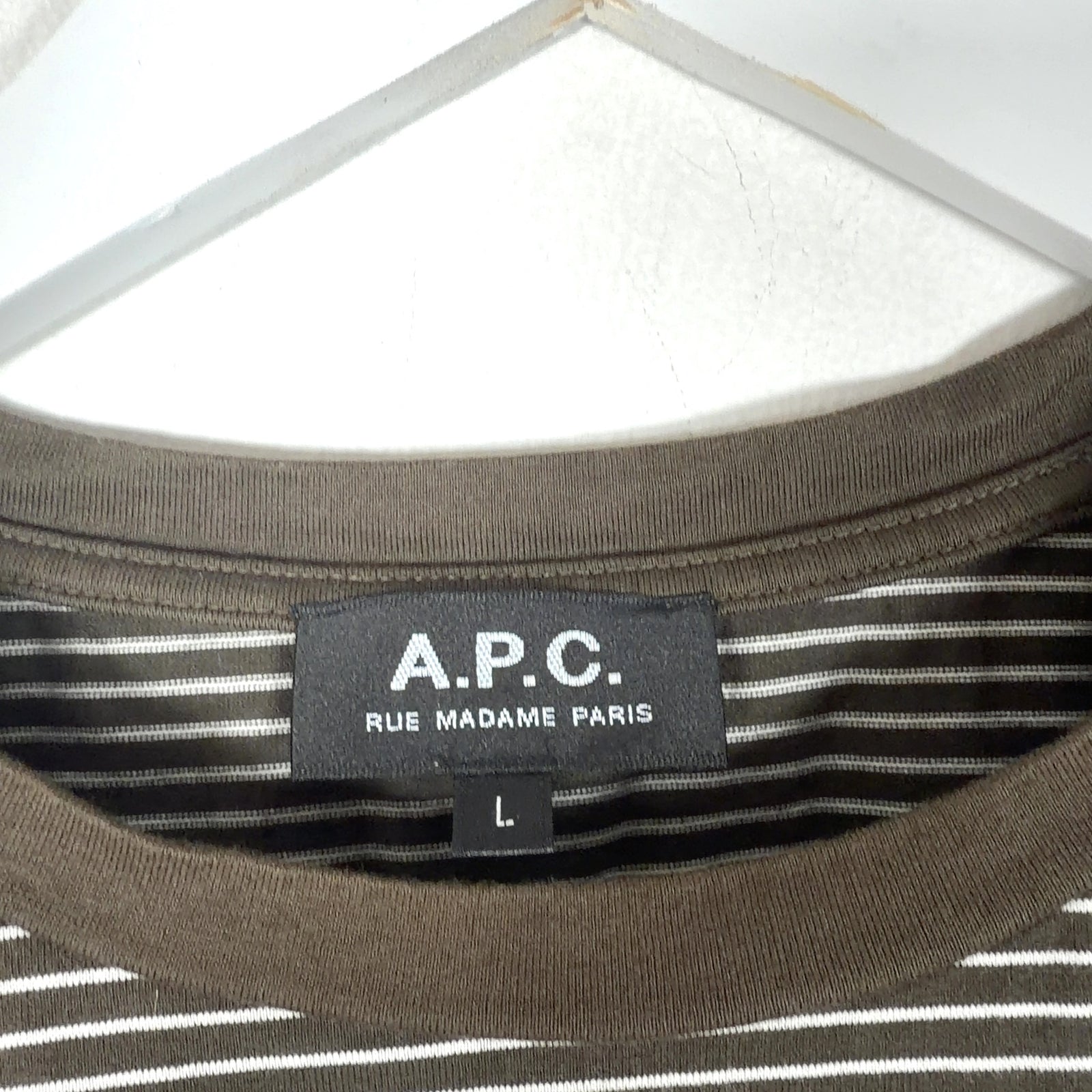 A.P.C Striped Logo T-Shirts