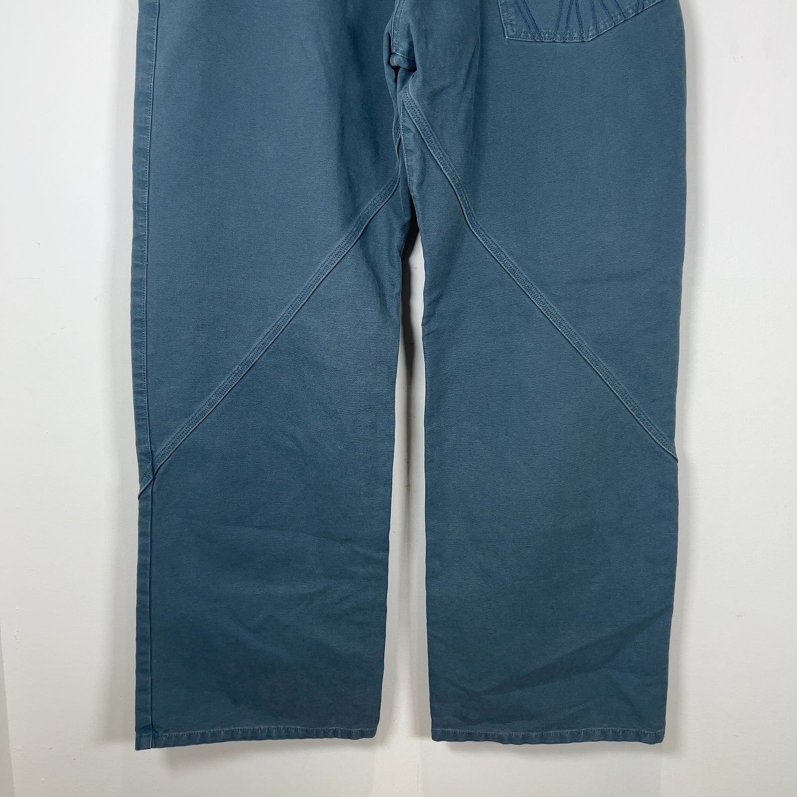 JW Anderson Blue 'Twisted' Workwear Canvas Pants