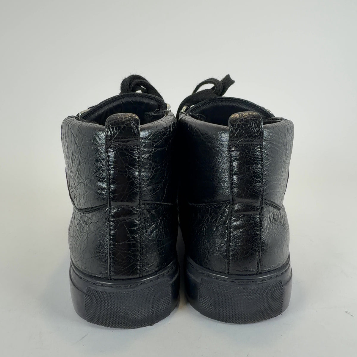 Balenciaga Crinkle Leather Arenas Hightop Sneakers