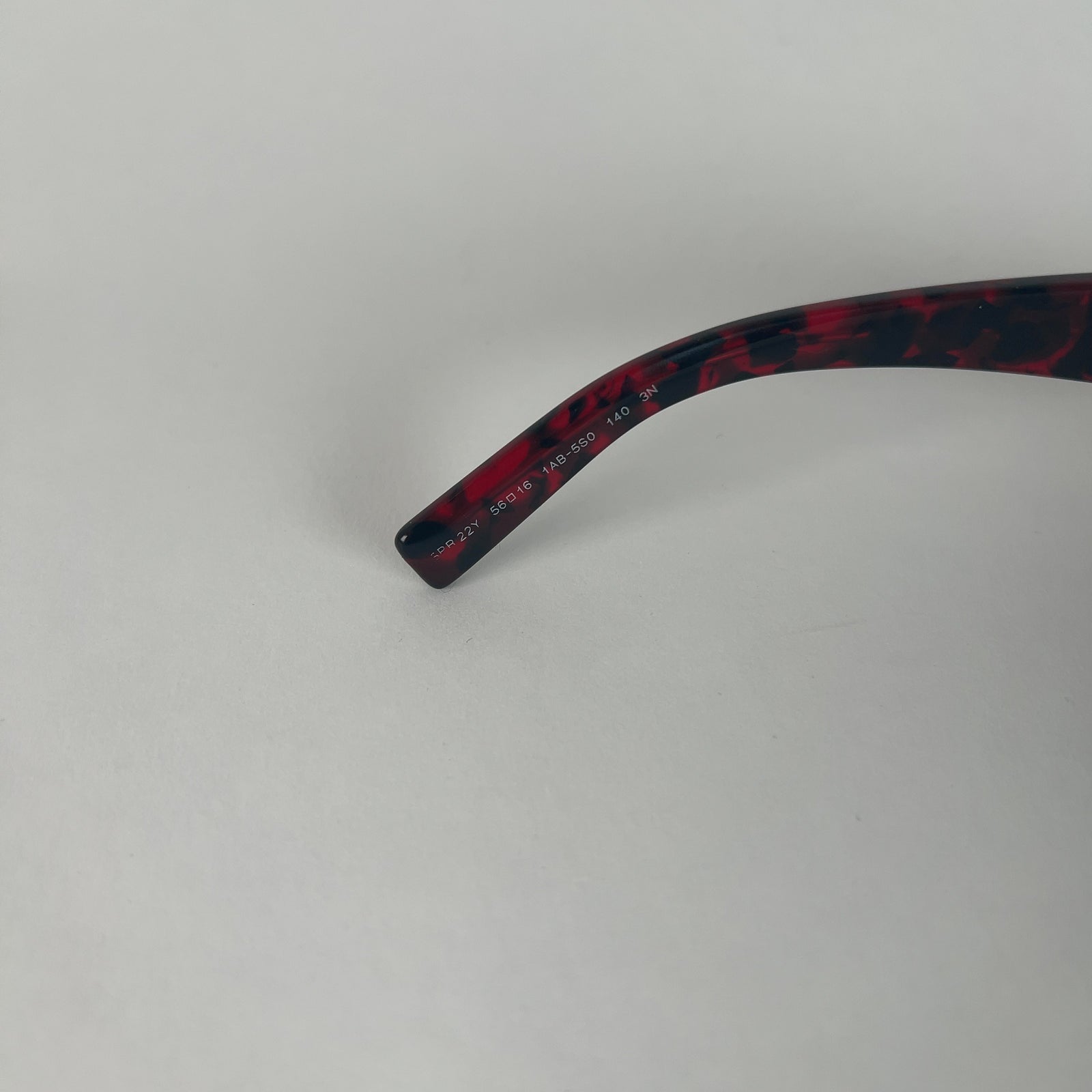 Prada Red Marble Acetate Sunglasses