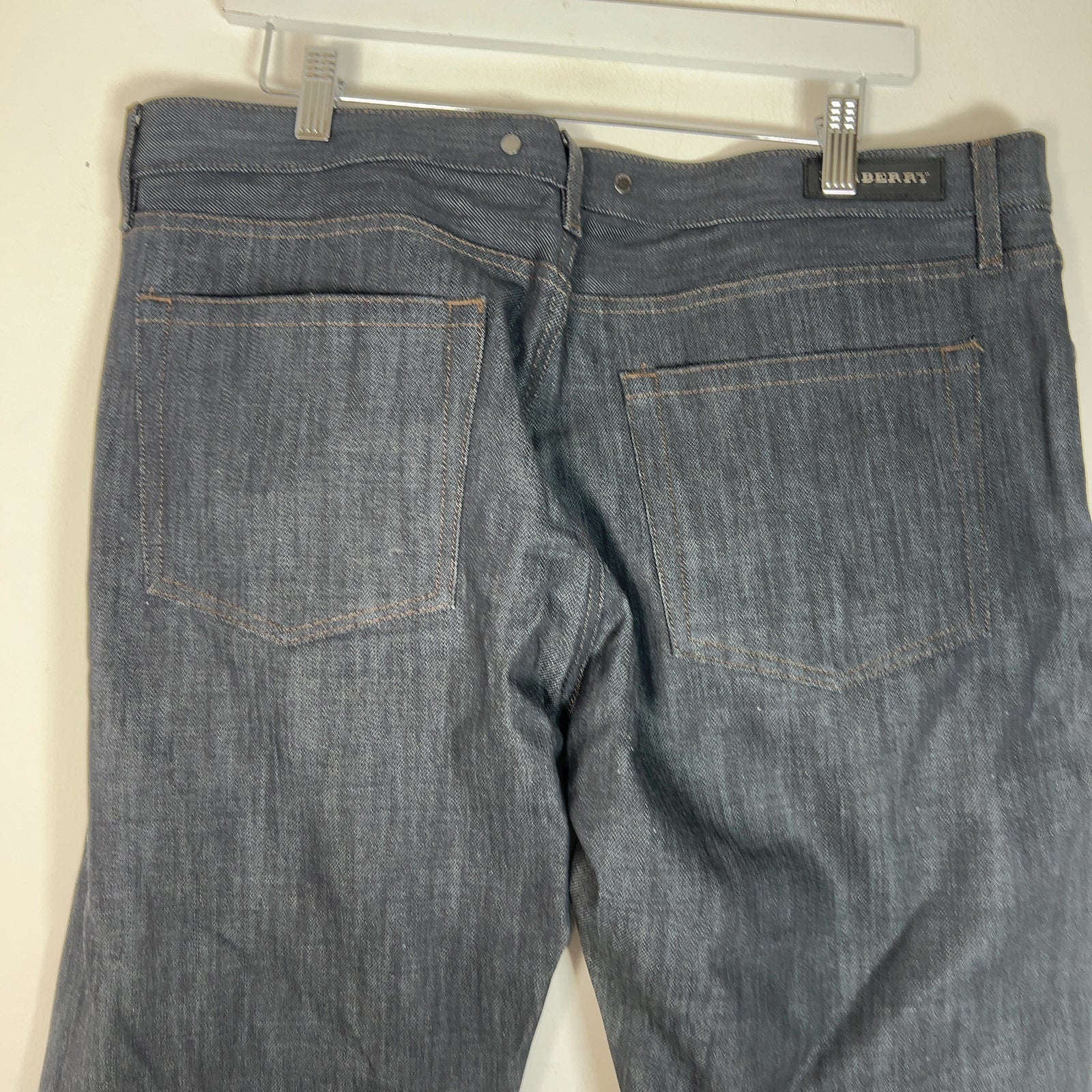 Burberry Dark Washed Wide Slim Leg Denim Jeans
