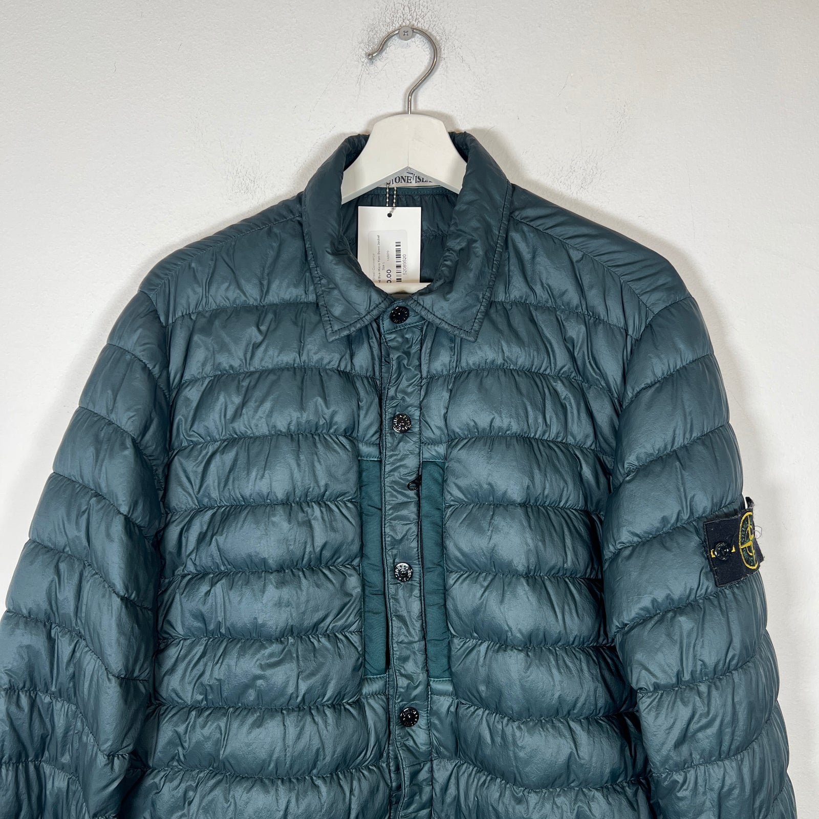 Stone Island Blue Micro Yarn Down Jacket Size L