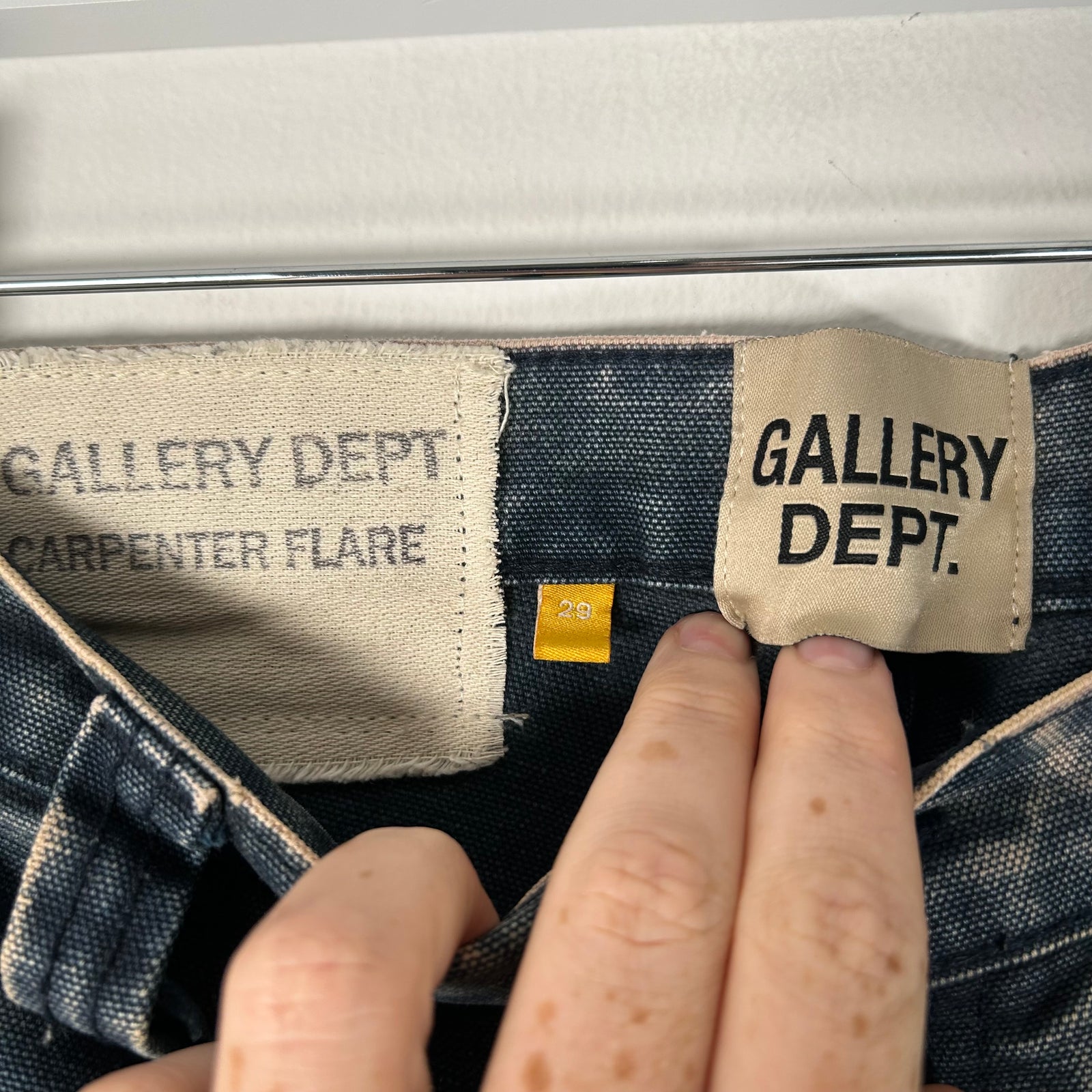 Gallery Dept Navy Double Knee Flare Pants Size 29