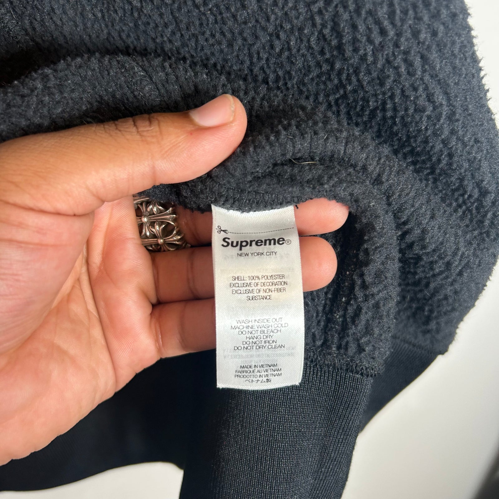 Supreme Black Wind Stopper Zip-Up Jacket Size L