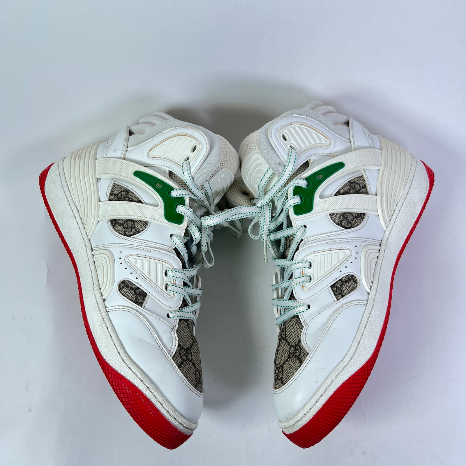 Gucci Monogram Basket High-Top Sneakers
